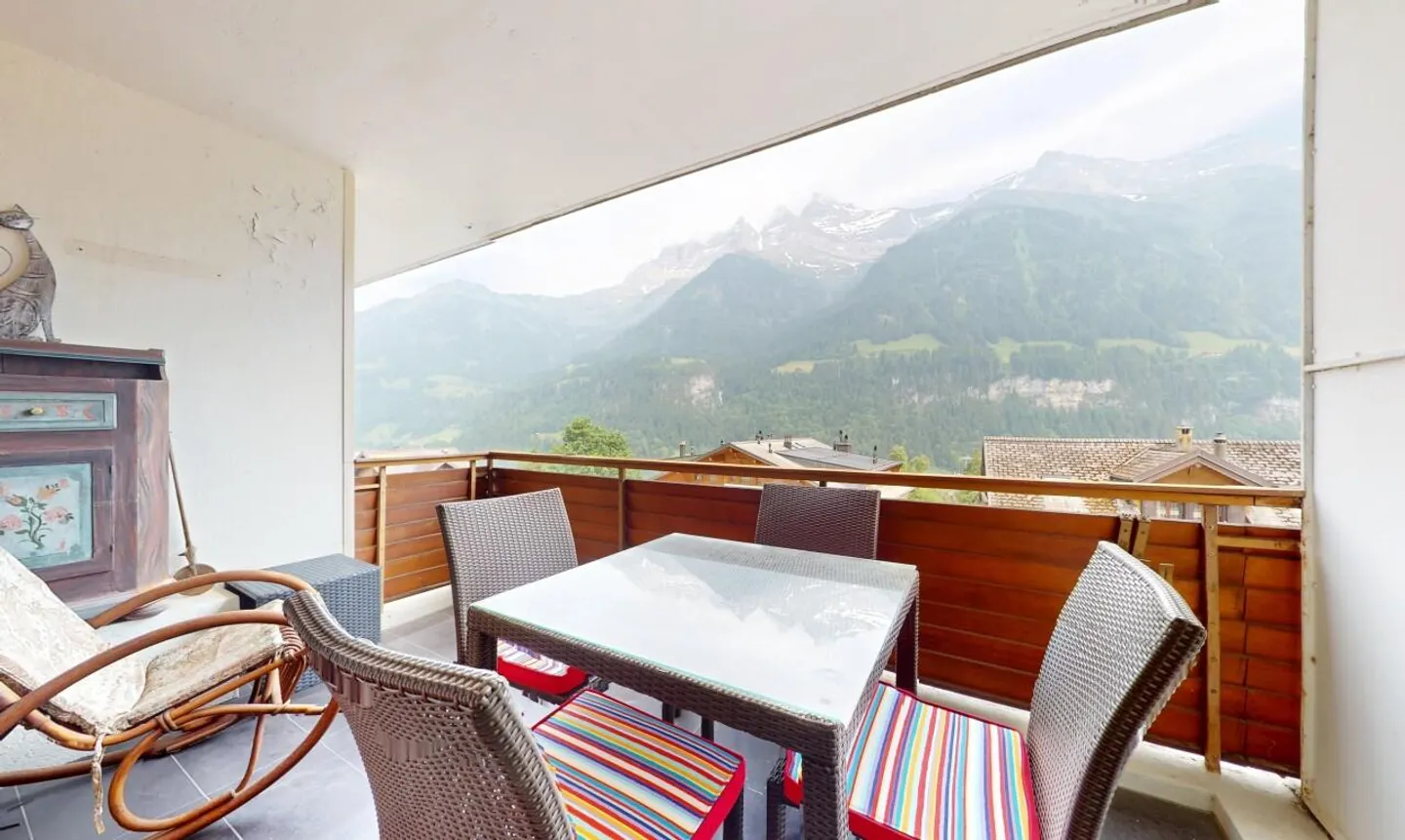 Appartamento completamente ristrutturato nel centro di Champéry, vista panoramica - Foto 7 di 11