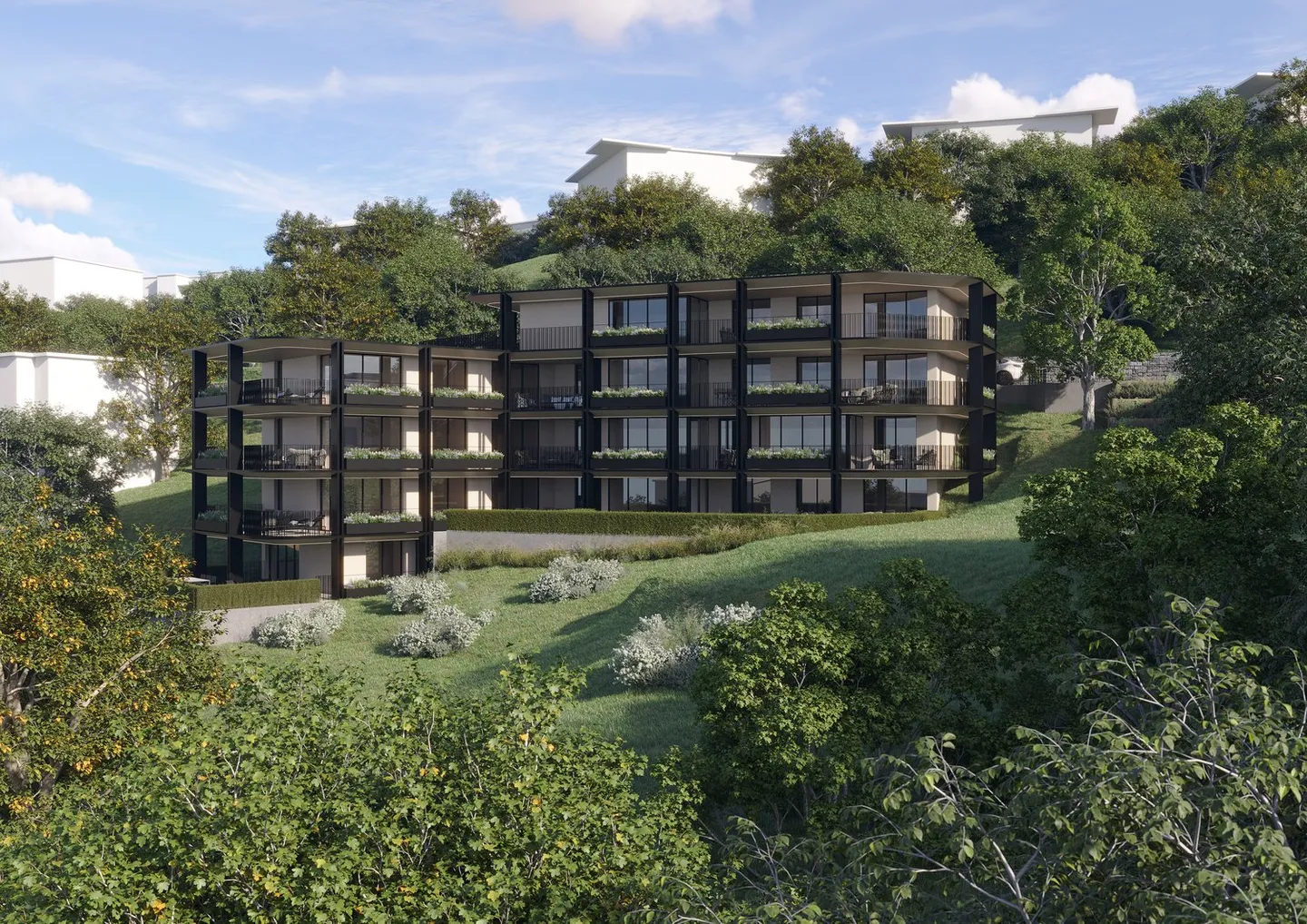 Appartamento 3.5 locali con giardino privato – Residenza Oasis | Pregassona - Foto 1 di 13