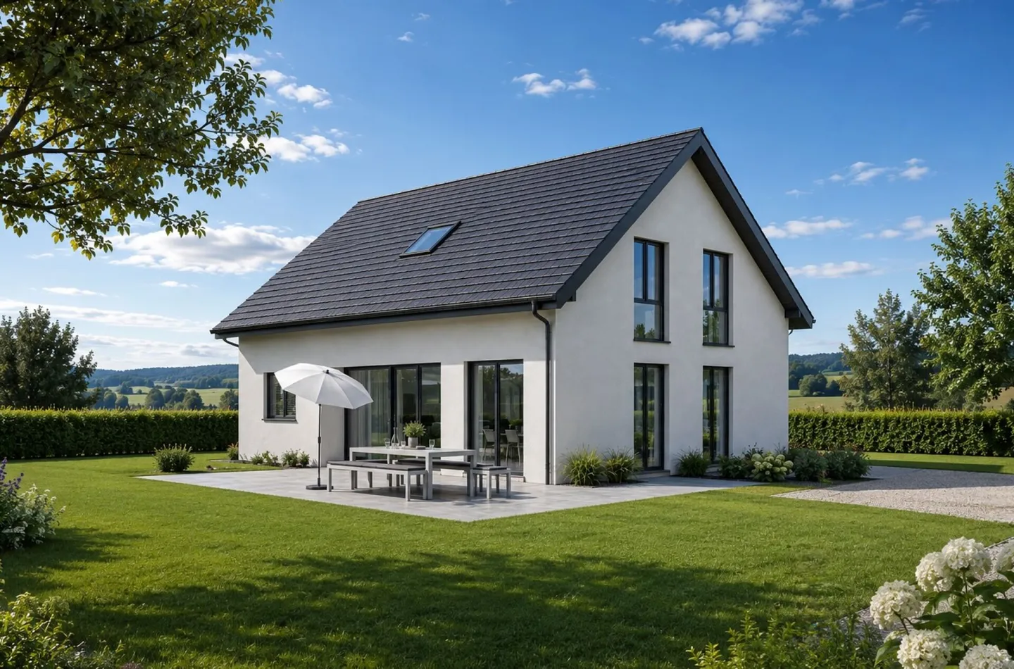 Nouvelle construction, maison individuelle de 7,5 pièces avec beaucoup d'espace extérieur - Photo 1 sur 1