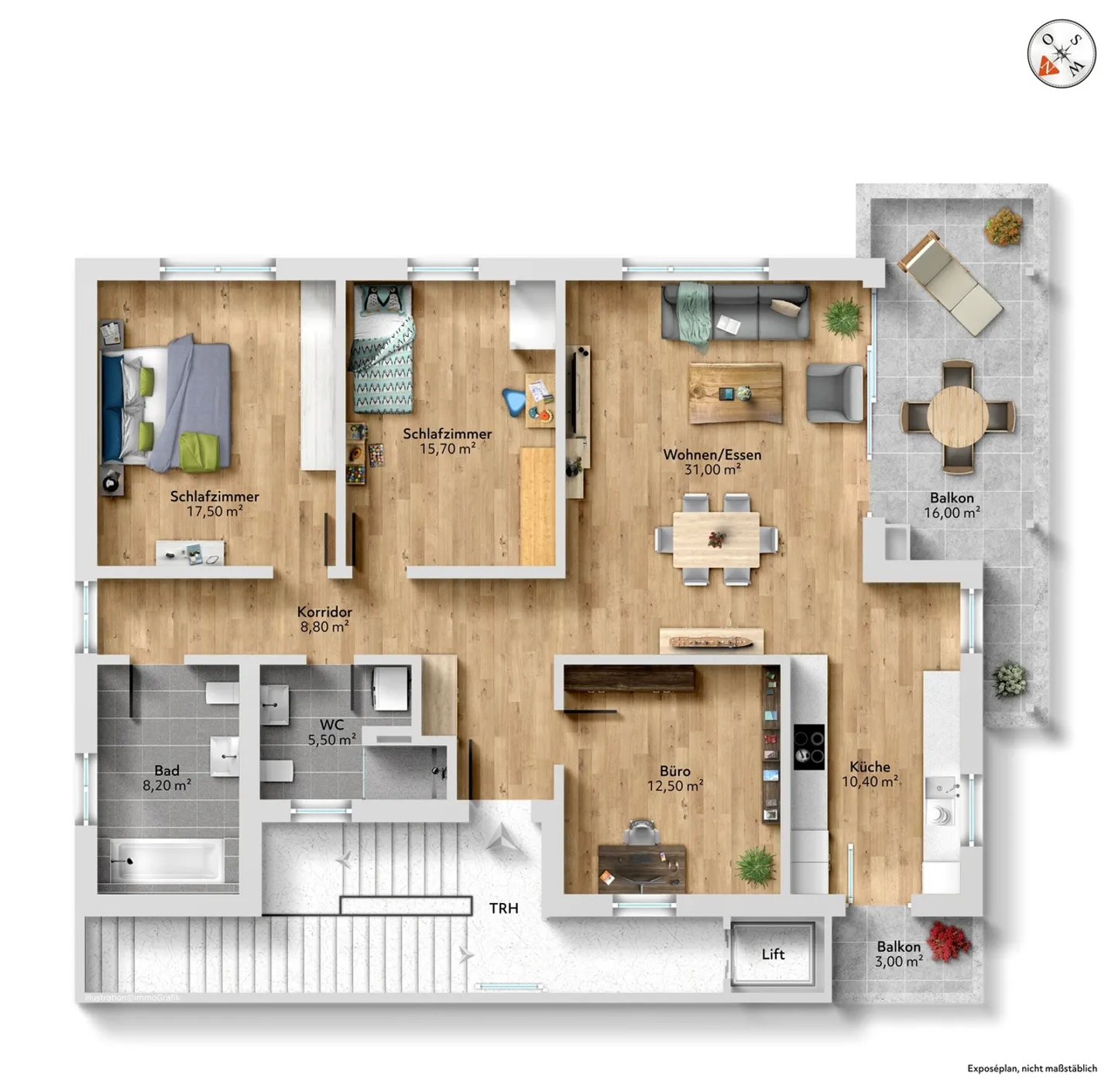 4½-Zimmer-Neubauwohnung in moderner Holzbauweise - Foto 6 von 6