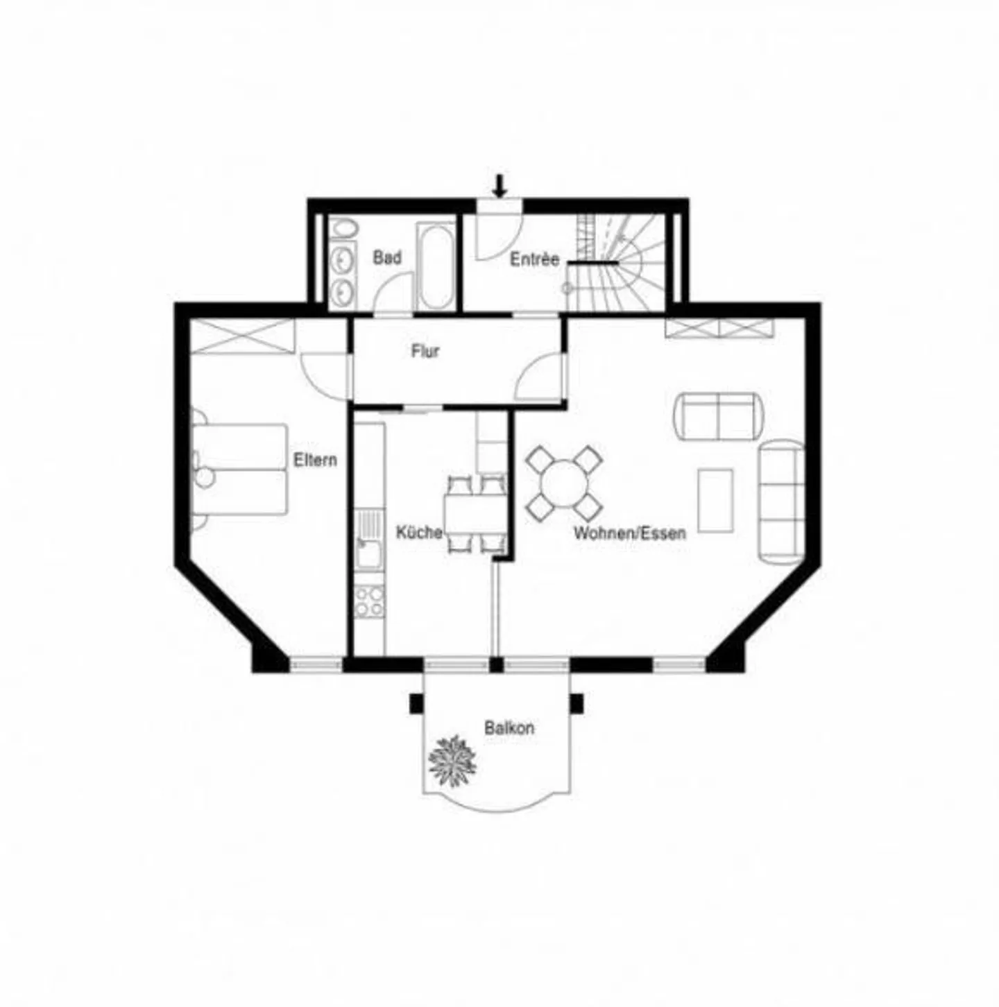 Appartement de 4,5 pièces à Mettlen - Photo 8 sur 9