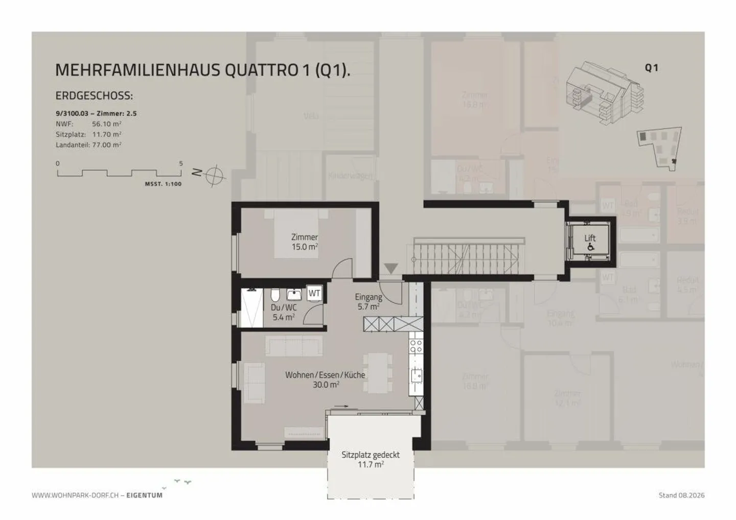 WOHNPARK DORF - VERKAUFSSTART 2. ETAPPE - 2,5-Zimmer-Gartenwohnung - Foto 7 di 10