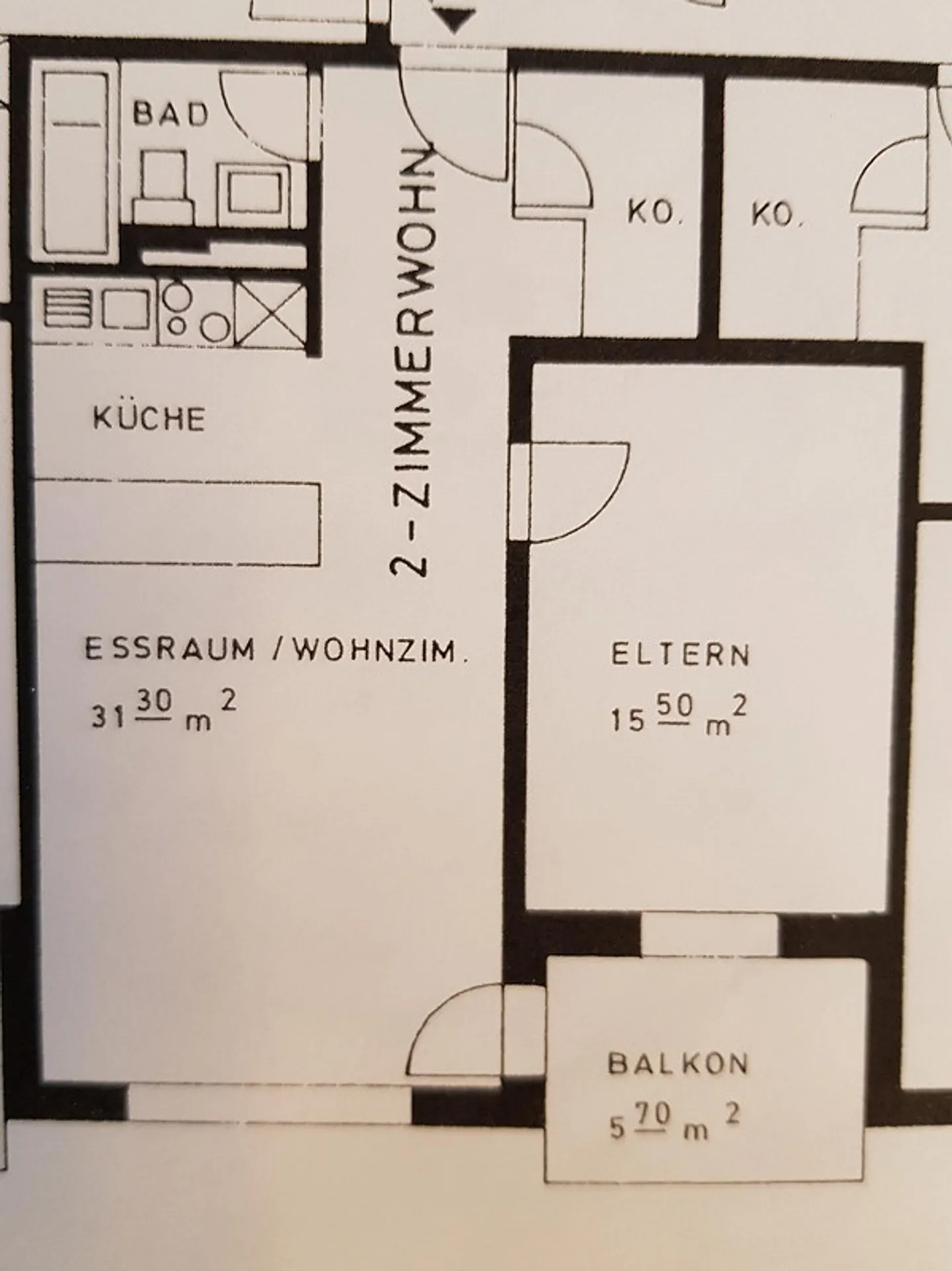 Appartement 2 1/2 pièces ensoleillé et calme dans le meilleur quartier résidentiel - Photo 9 sur 9