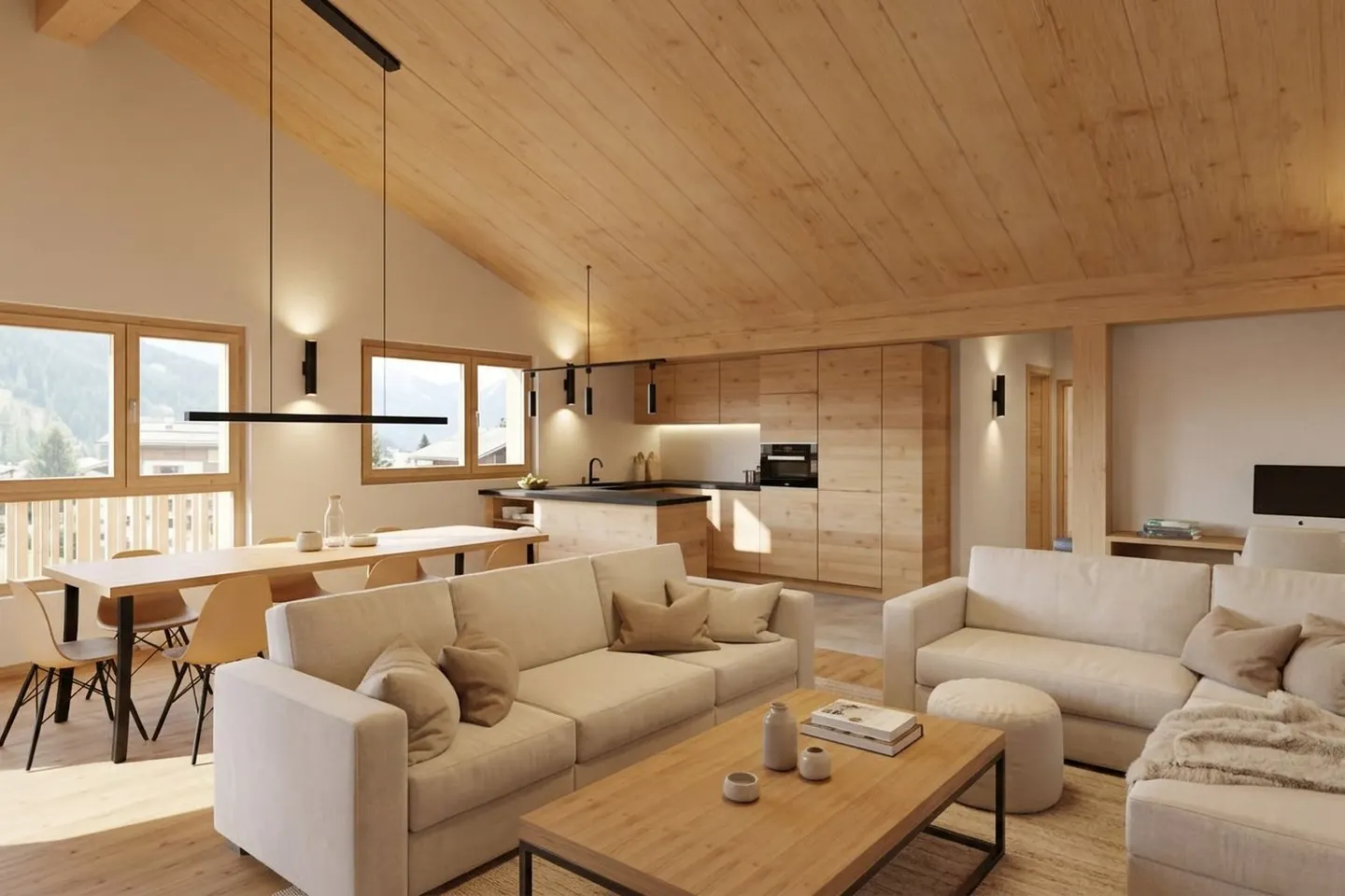 Wunderschöne Penthouse-Wohnung mit 4,5 Zimmern in Versegères - Foto 3 von 15