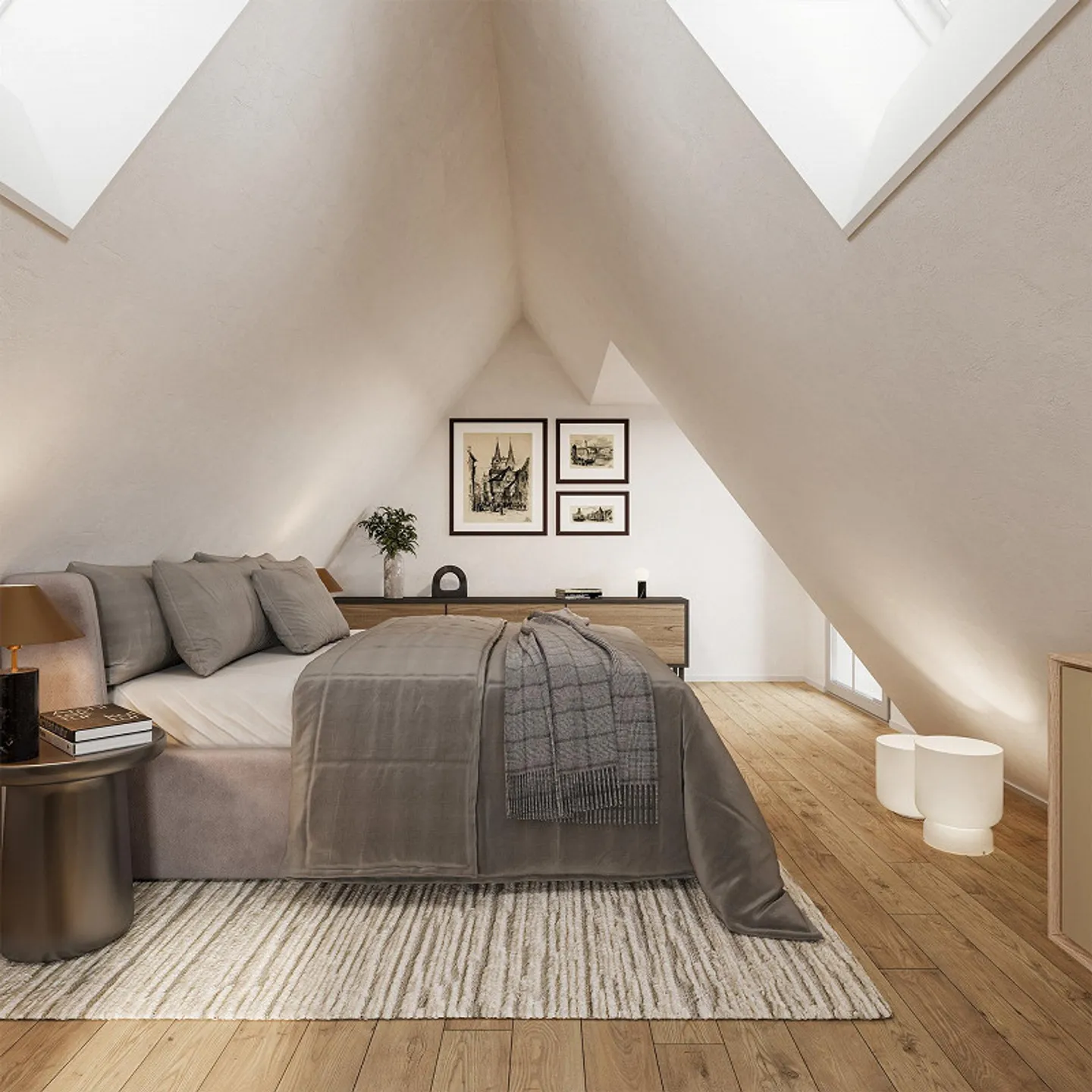 First rental: Attic apartment with large terrace for rent - Photo 2 of 6