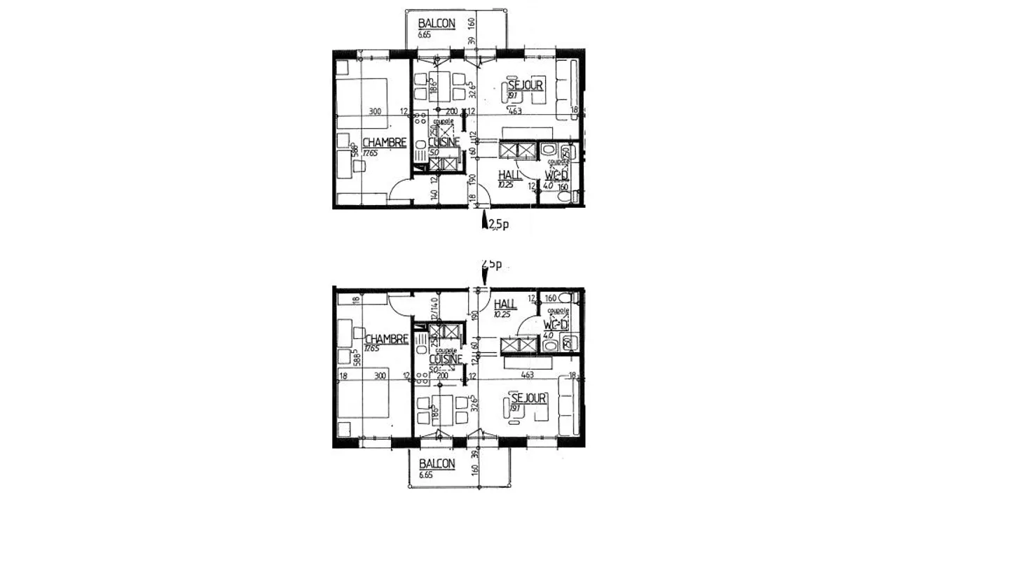 Joli appartement de 2½ pièces avec balcon - Photo 2 sur 2