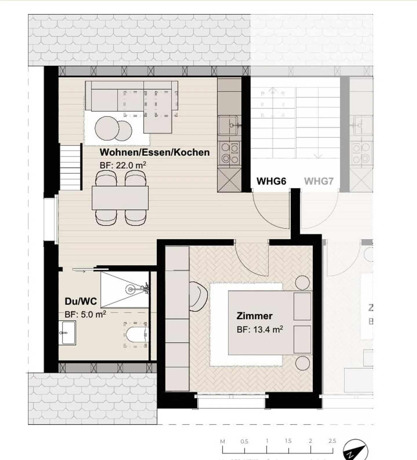 First rental: Attic apartment with large terrace for rent - Photo 4 of 6