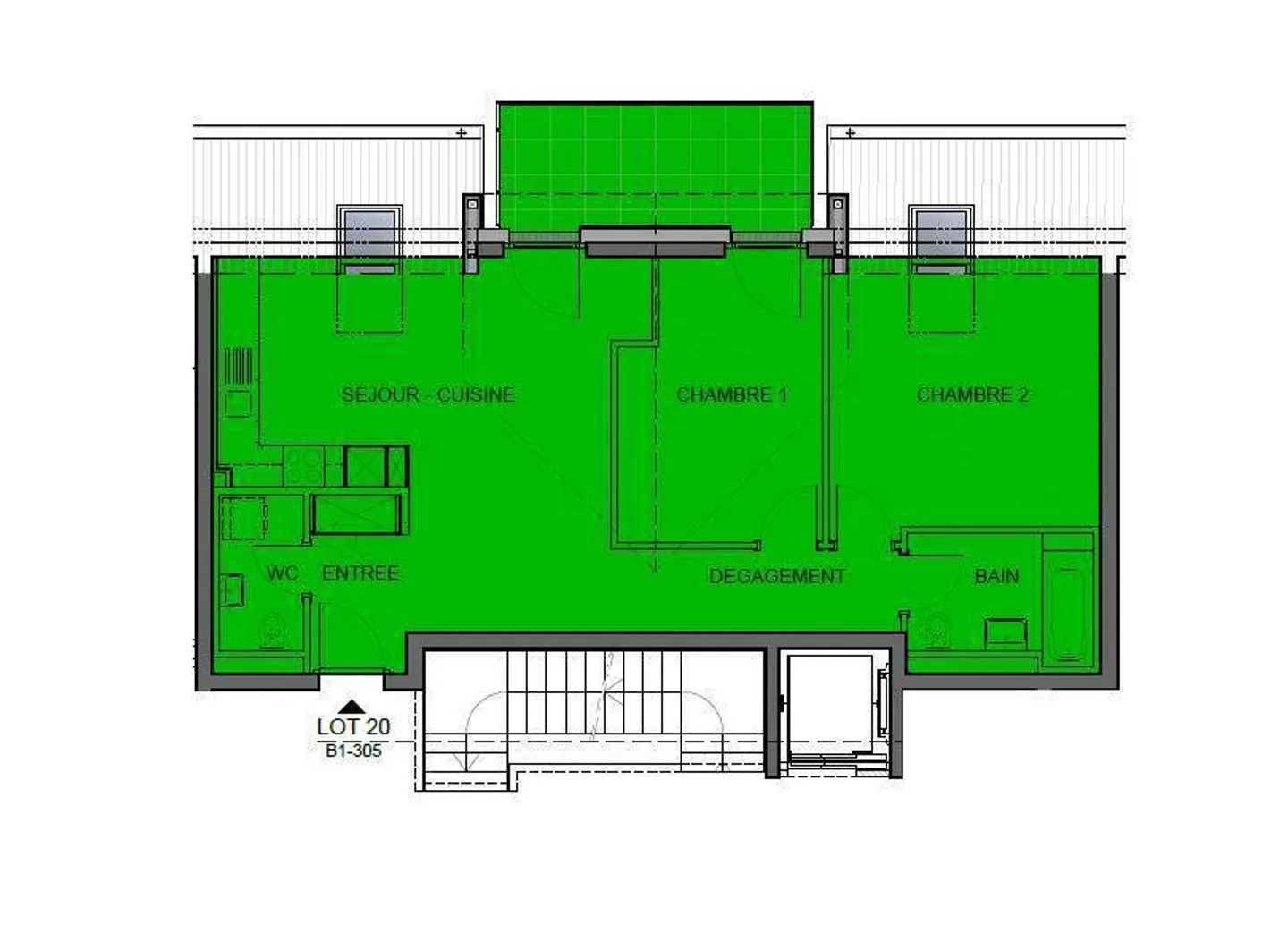 New 3.5-room penthouse with balcony - Photo 4 of 5