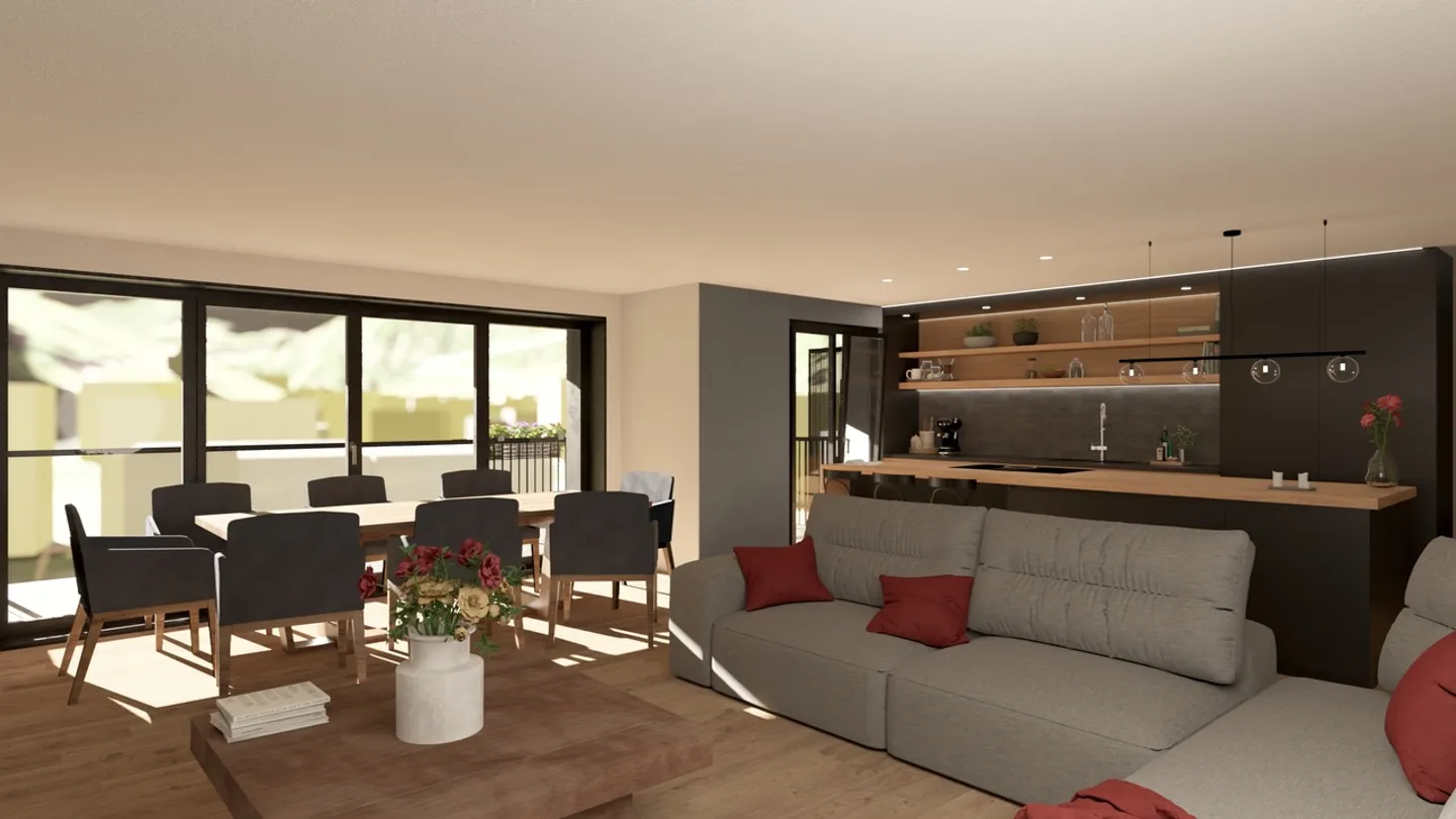 Printemps - Appartement en maisonette 4.5 Sud / Ouest (P1 / P2 / P3) - Photo 5 sur 6