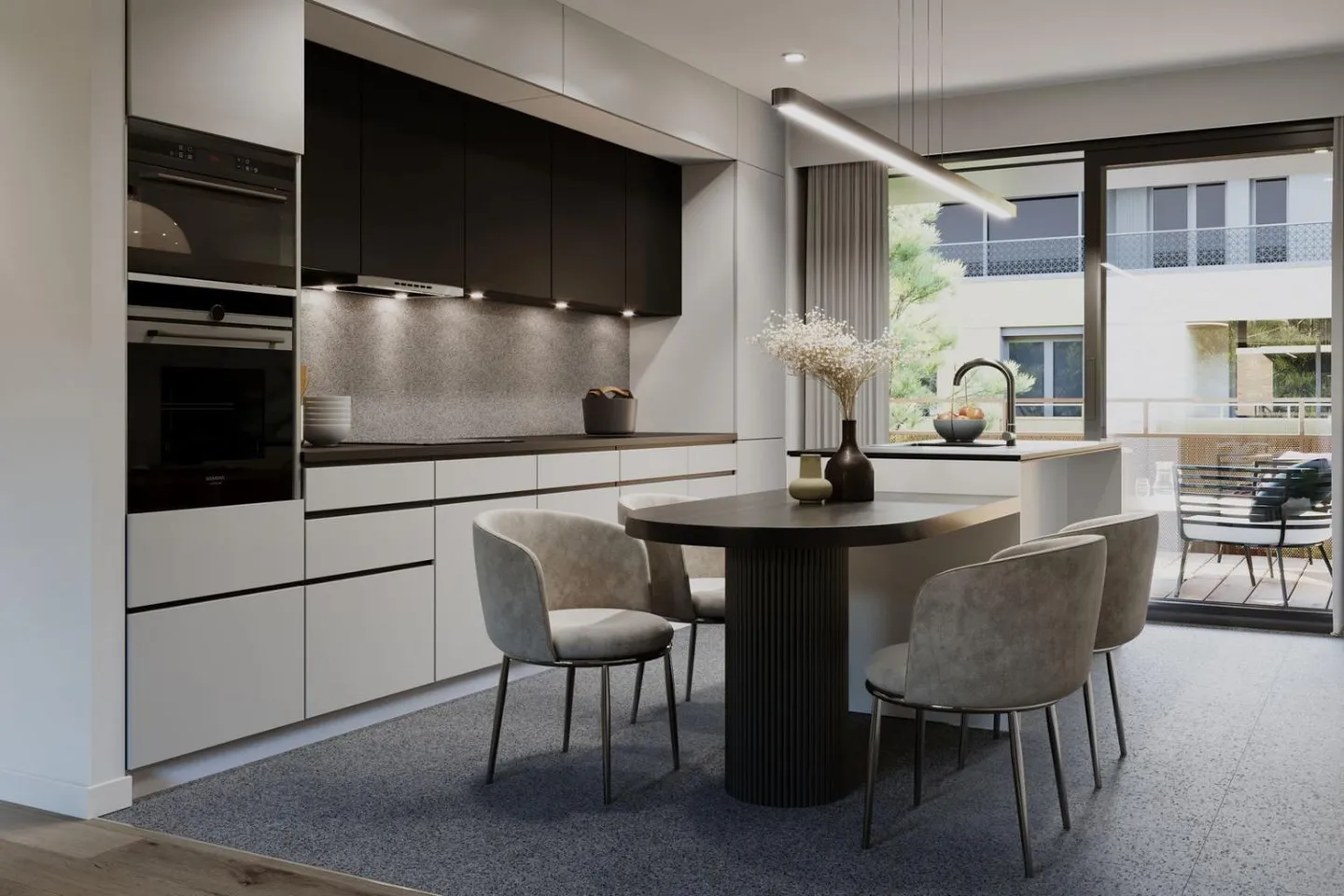 Penthouse in Nyon mit 2 Terrassen - Foto 2 von 9