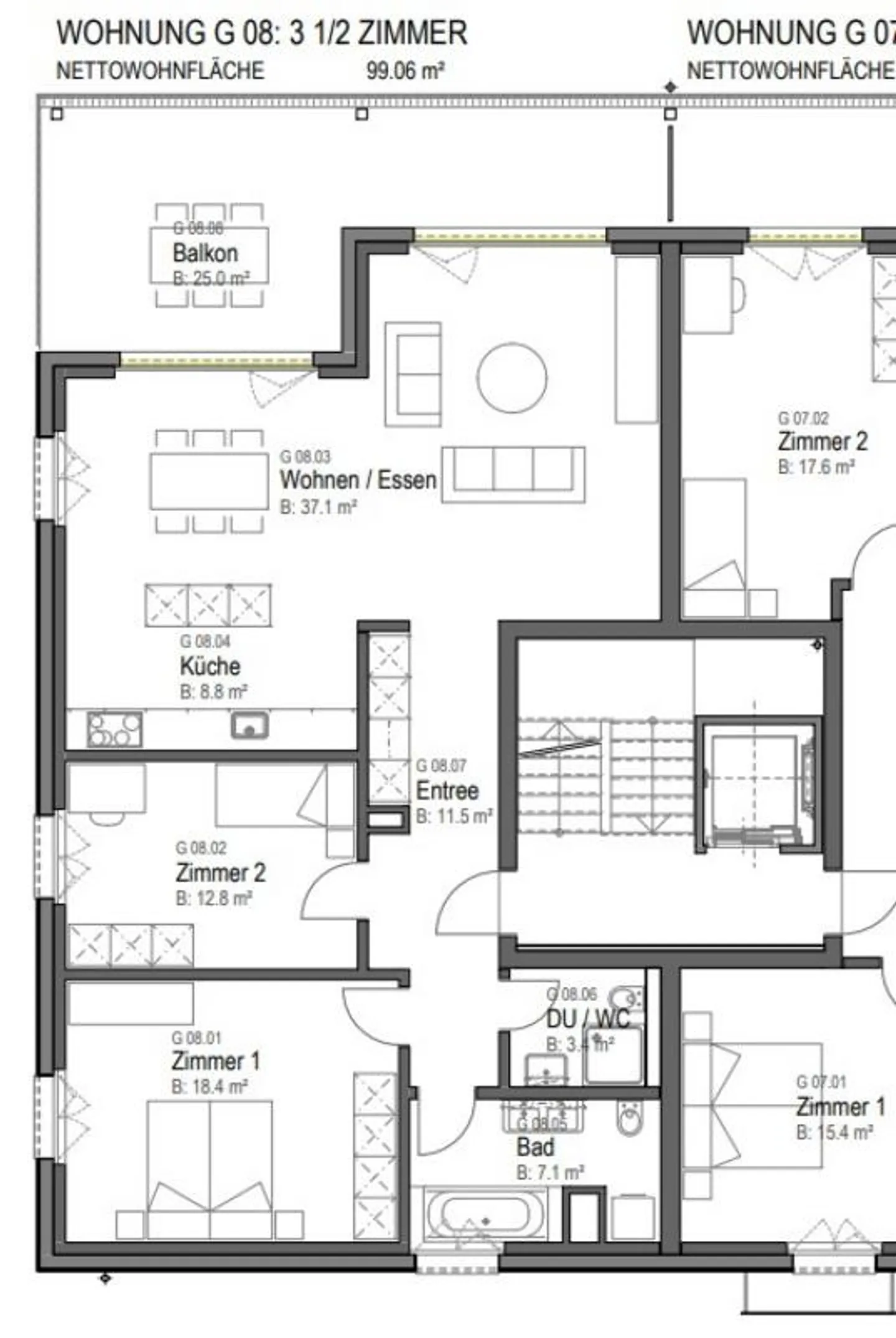 Zentrales Apartment in Sursee - Foto 8 von 8