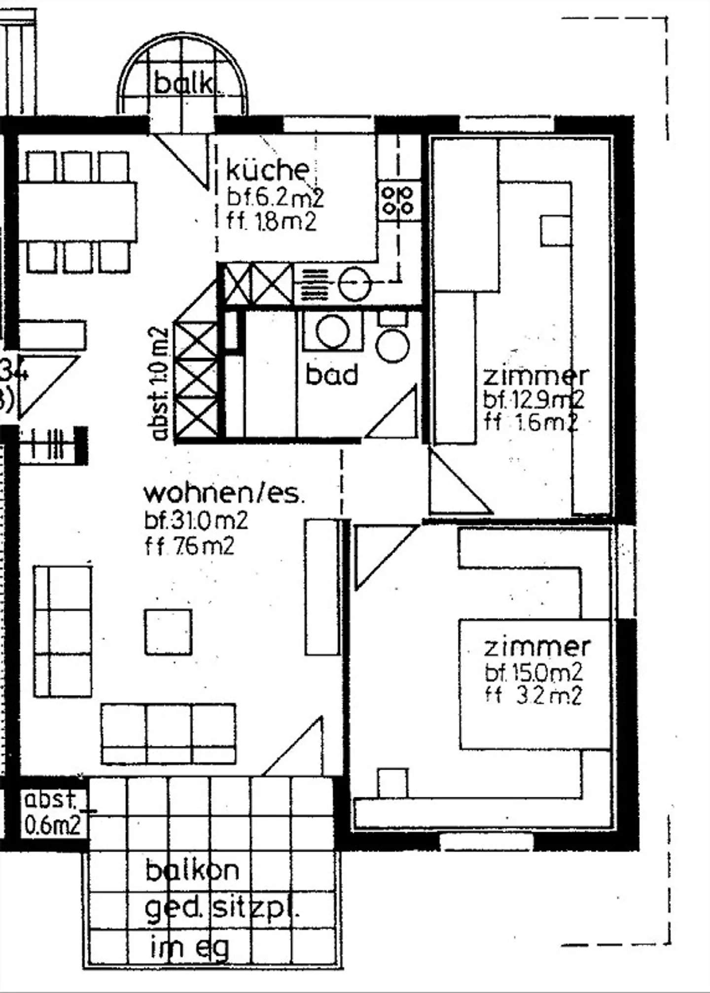 Charmante appartement 3.5 pièces avec balcon à Bonstetten - Photo 10 sur 10