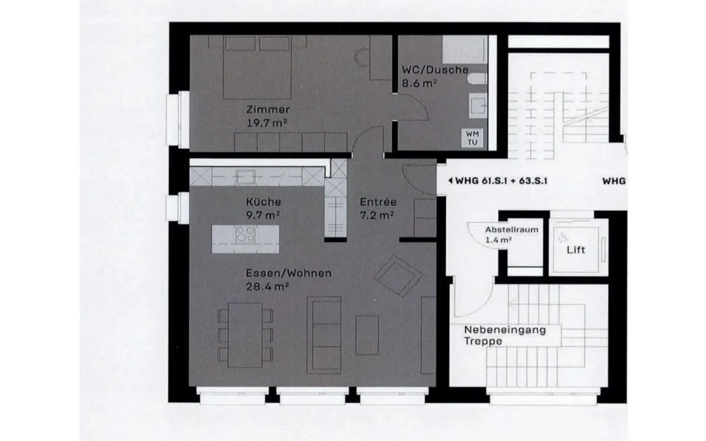 Appartamento moderno di 2,5 stanze in centro - Foto 10 di 11