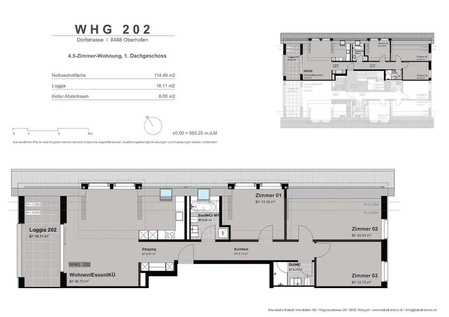 4 ½ Zimmer-Dachwohnung, 8488 Turbenthal - Foto 7 di 7
