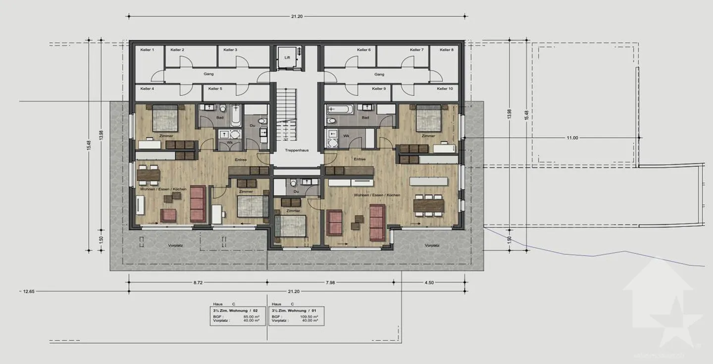 Nouveaux appartements résidentiels de 3,5 pièces - Photo 11 sur 13