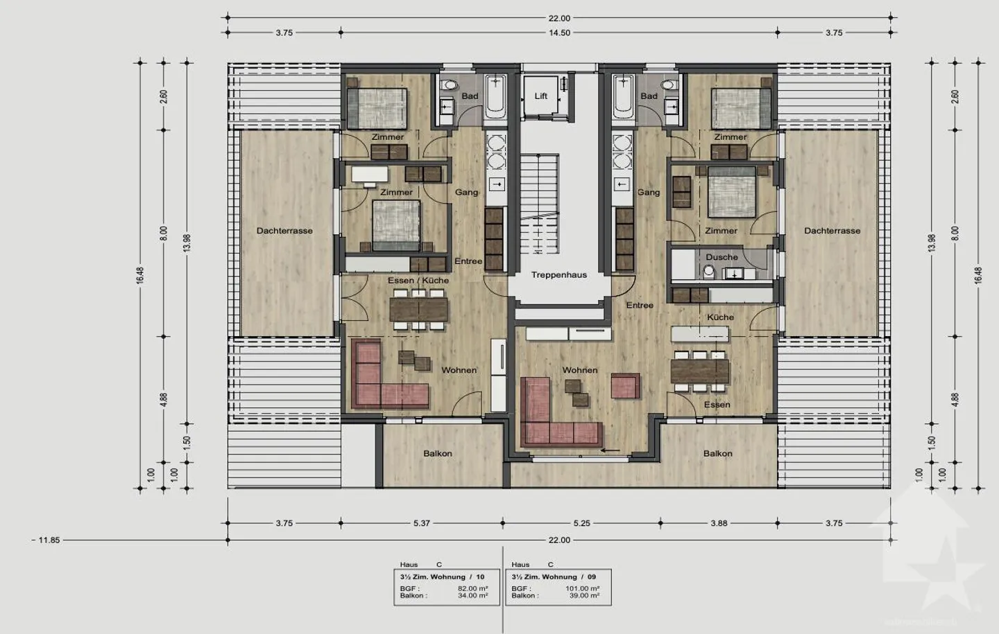 Nouveaux appartements résidentiels de 3,5 pièces - Photo 12 sur 13