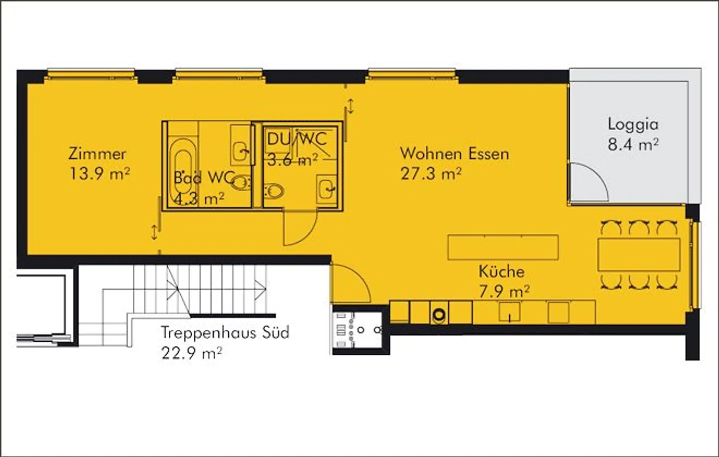 Moderne 2.5 Zimmer-Attikawohnung - Foto 7 von 7