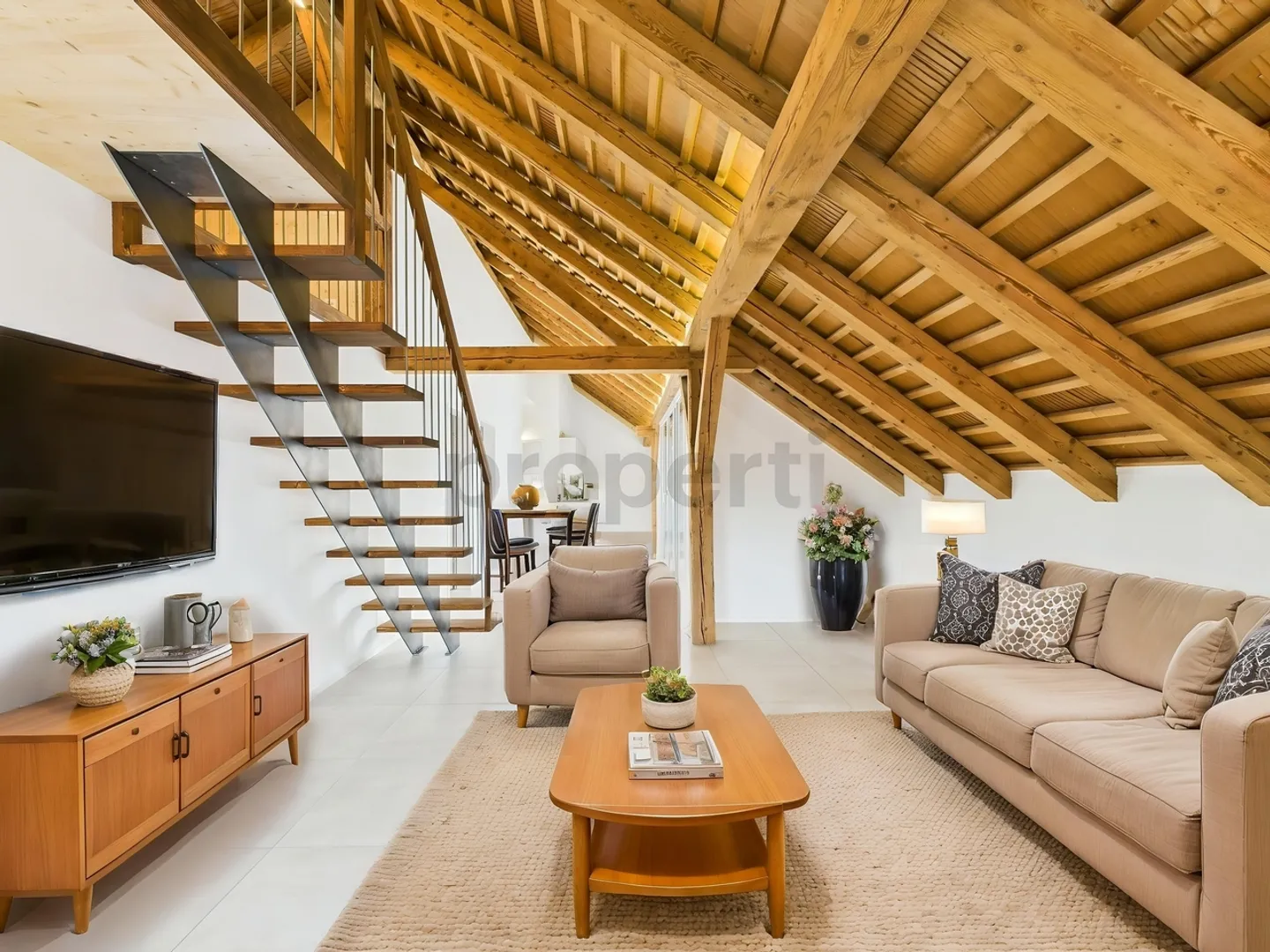 Attractive penthouse apartment with large balcony in Eriz, Canton BE - First rental - Photo 1 of 11