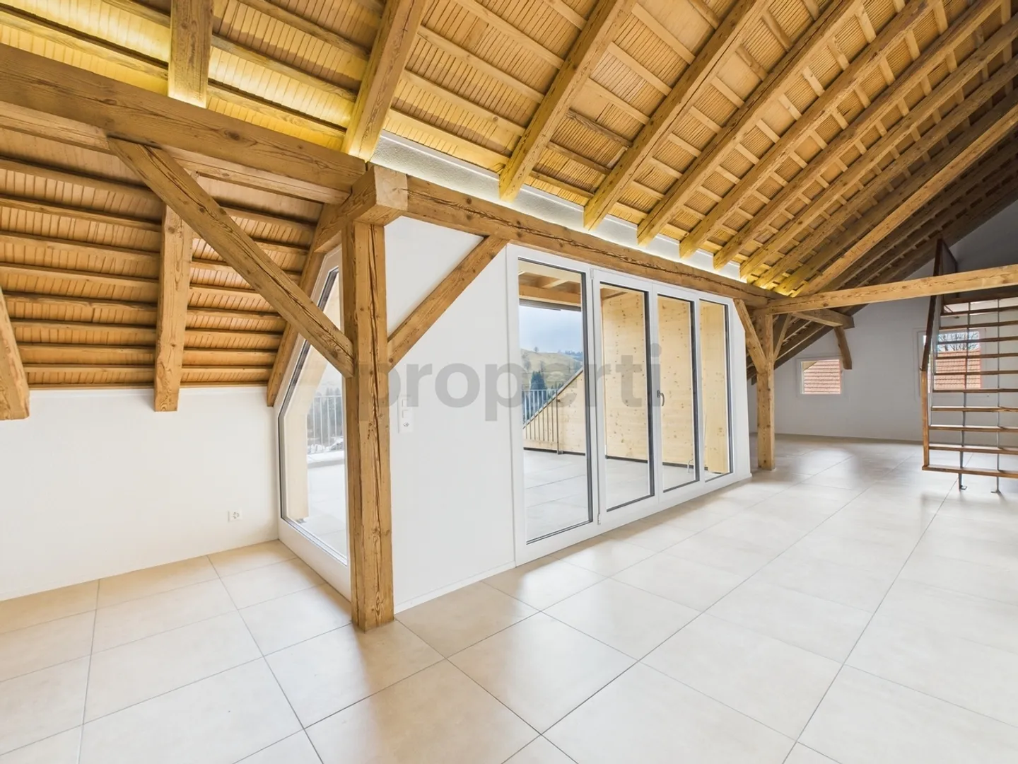 Attractive penthouse apartment with large balcony in Eriz, Canton BE - First rental - Photo 2 of 11
