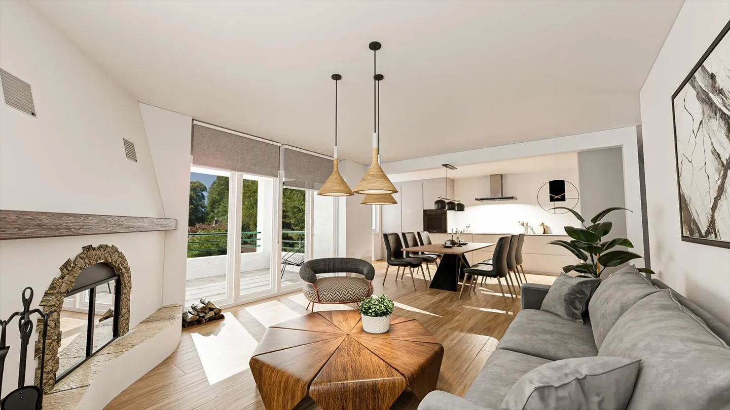 Moutier, magnificent renovated 4.5-room apartment with elevator and parking - Photo 2 of 4