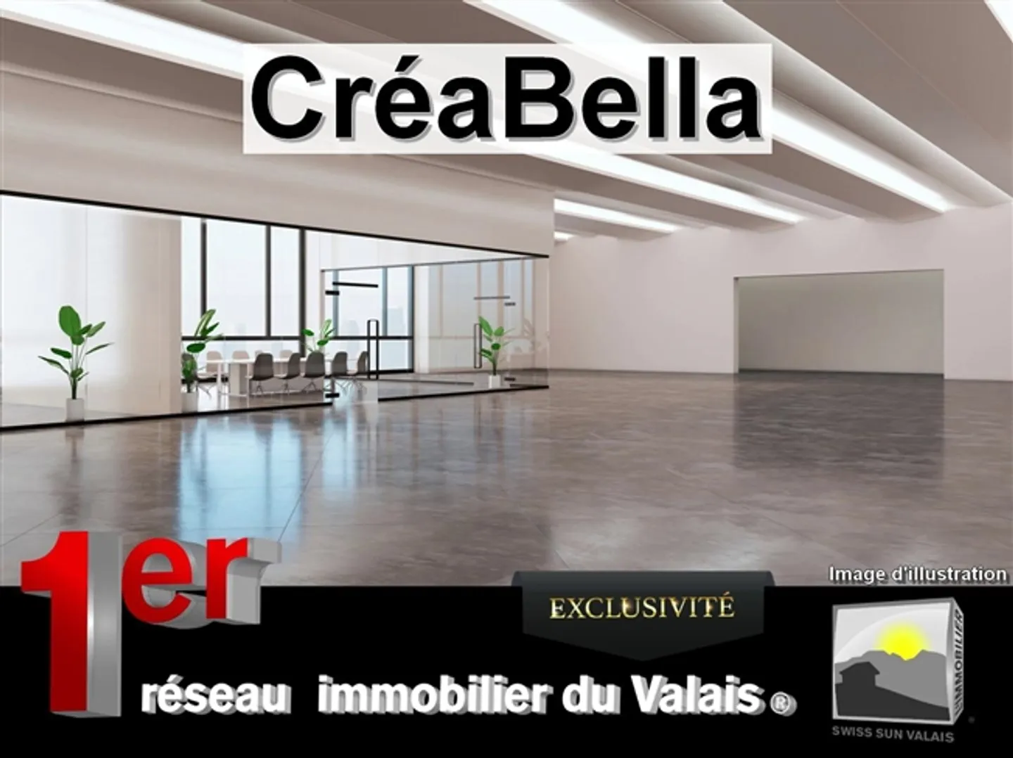"I am 'CréaBella 2', industrial hall of 456 m² for sale in Monthey (nearby) in Monthey, Switzerland" - Photo 1 of 2