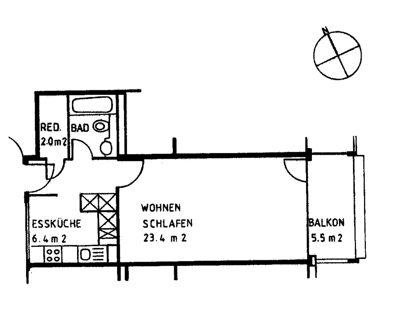 Appartement spacieux 1 pièce avec balcon - Photo 2 sur 4