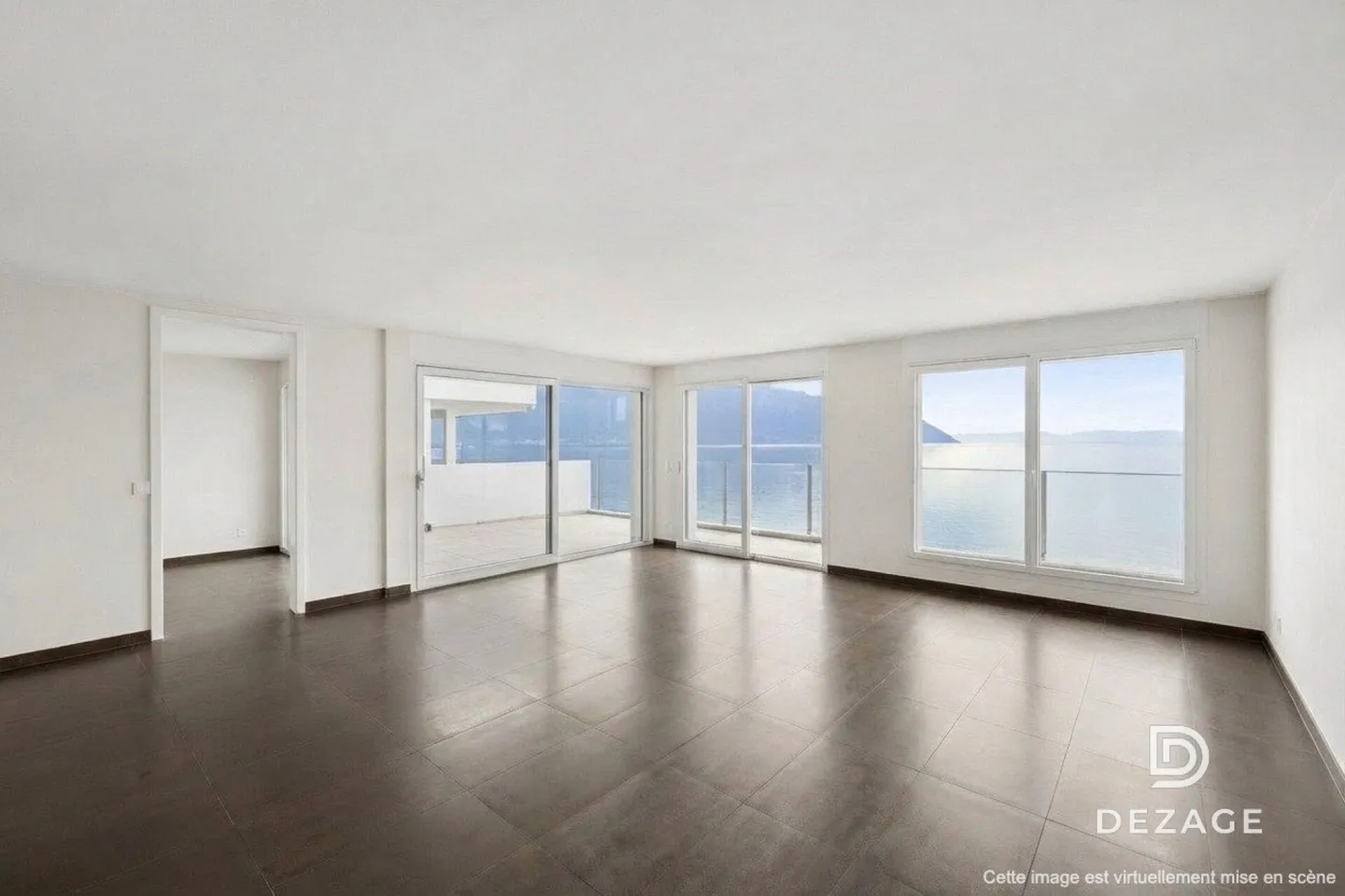 Penthouse heartthrob in Veytaux: 95 m², 27 m² terrace, lake and mountain view, 100m from the water - Photo 1 of 12