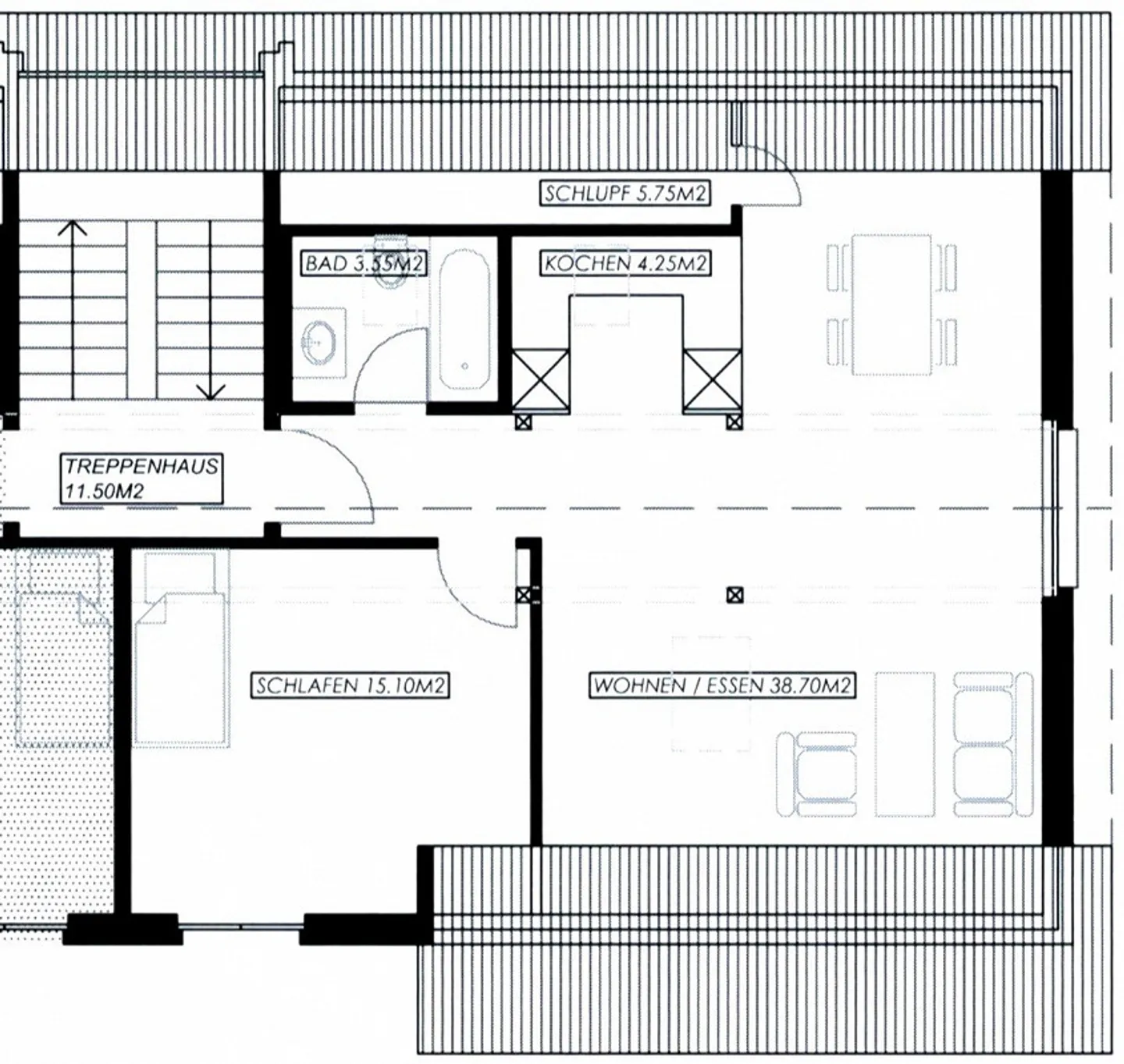 2 1/2 Room Attic Apartment - Photo 4 of 4