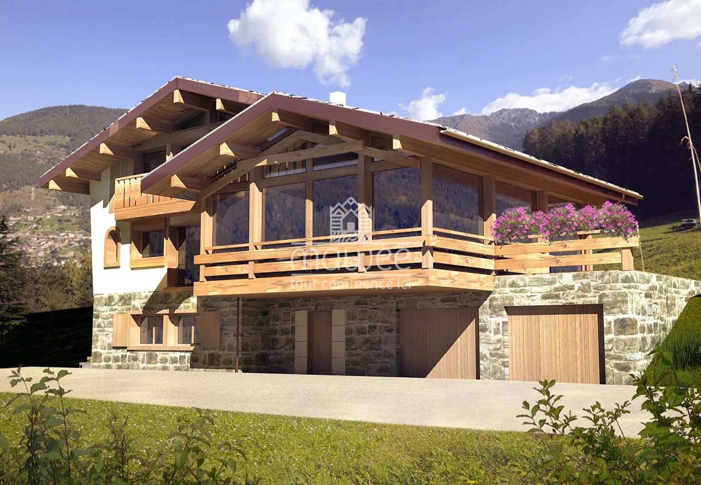 Chalet de luxe à La Tzoumaz : 4 chambres. Bain à remous &amp; vue - Photo 1 sur 5