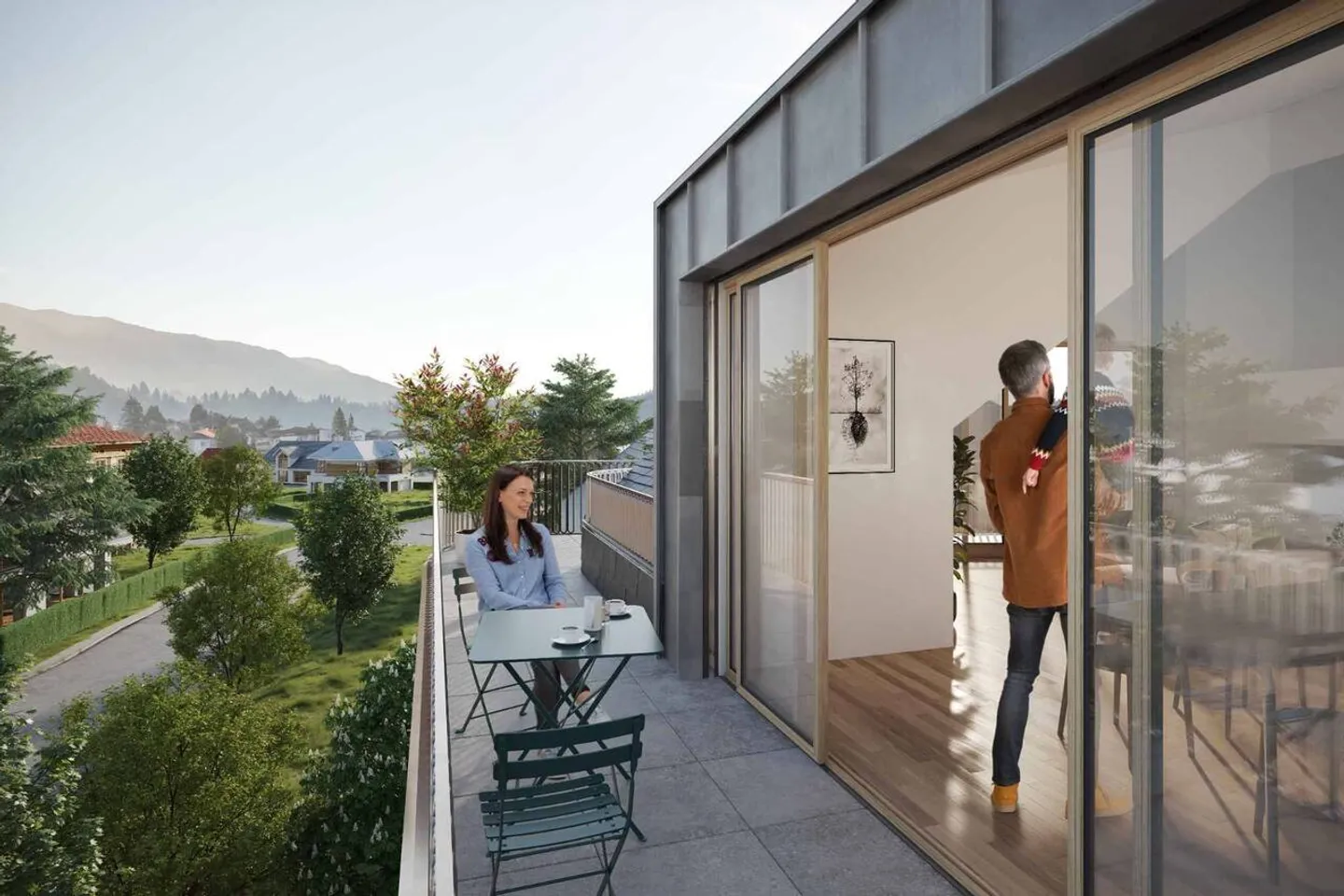 Appartamento nuovo di 3,5 locali all'ultimo piano con balcone e giardino privato - Foto 4 di 7