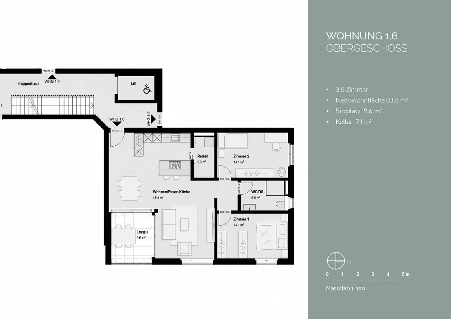 Appartamento nuovo 3½ locali con finiture interne in standard di proprietà - Foto 14 di 14