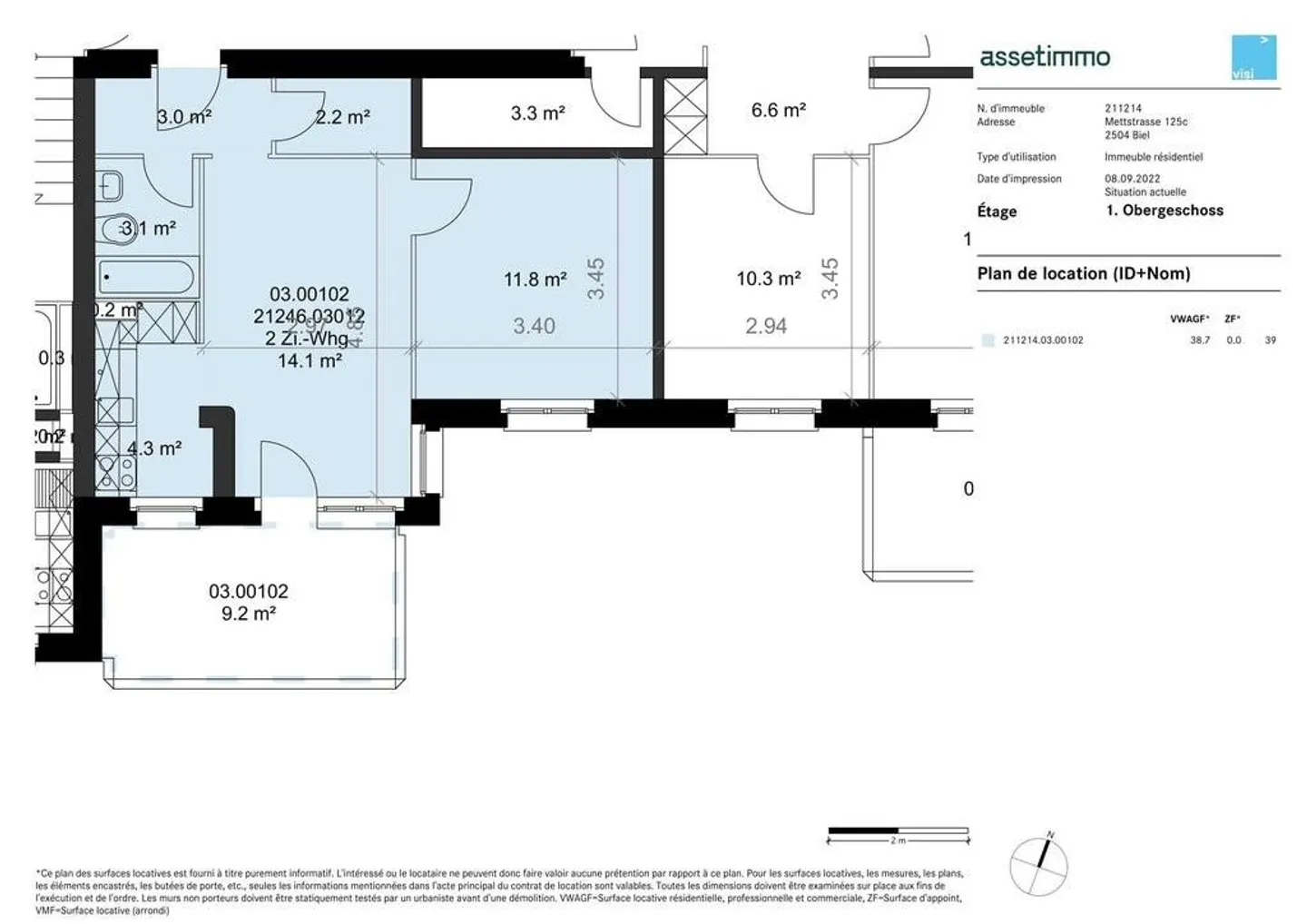 Appartement moderne 2 pièces avec balcon - Photo 8 sur 8