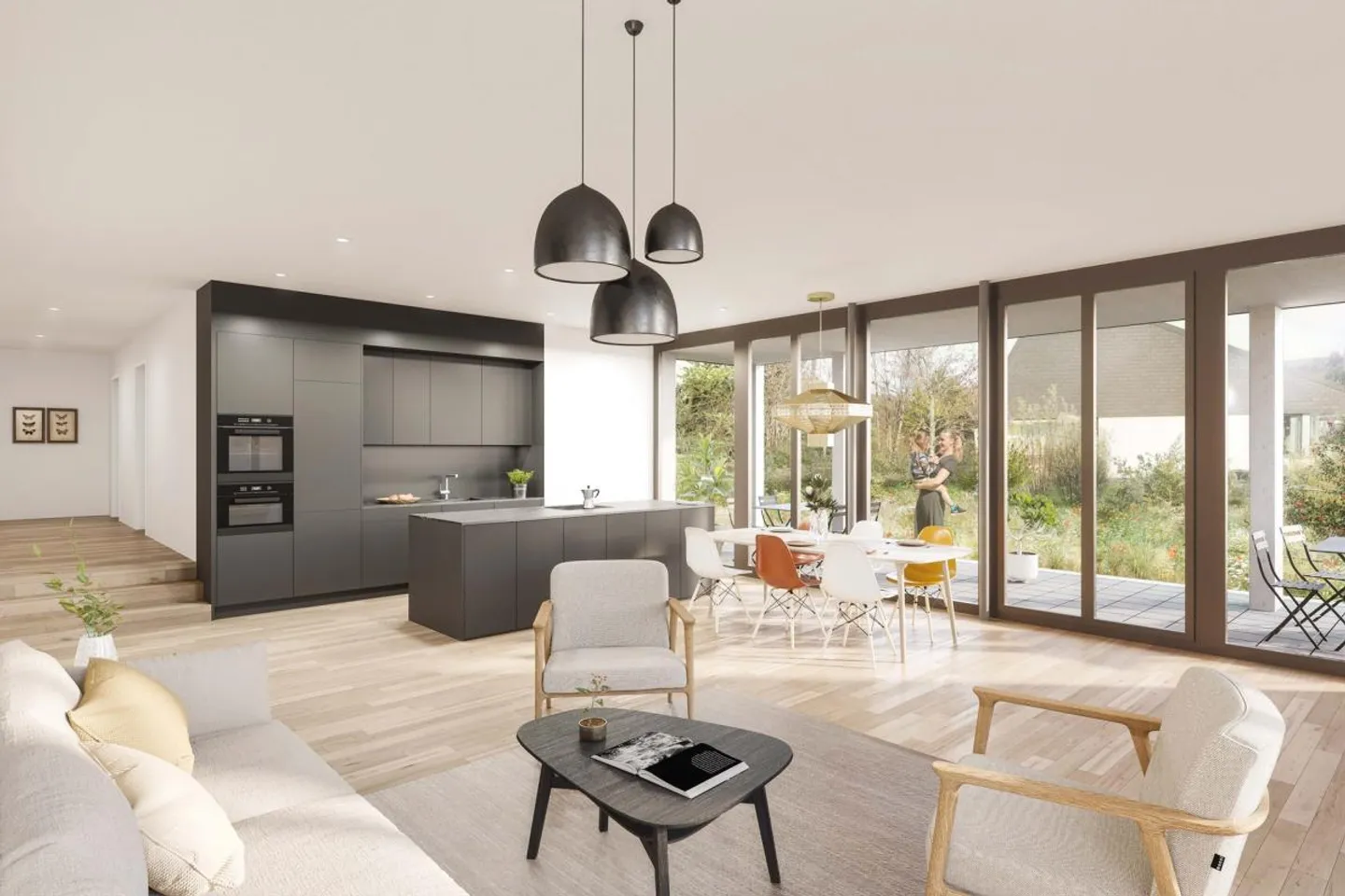 4.5 Attico Maisonette Nuovo Appartamento con Vista nel Quartiere EFH - Foto 2 di 7