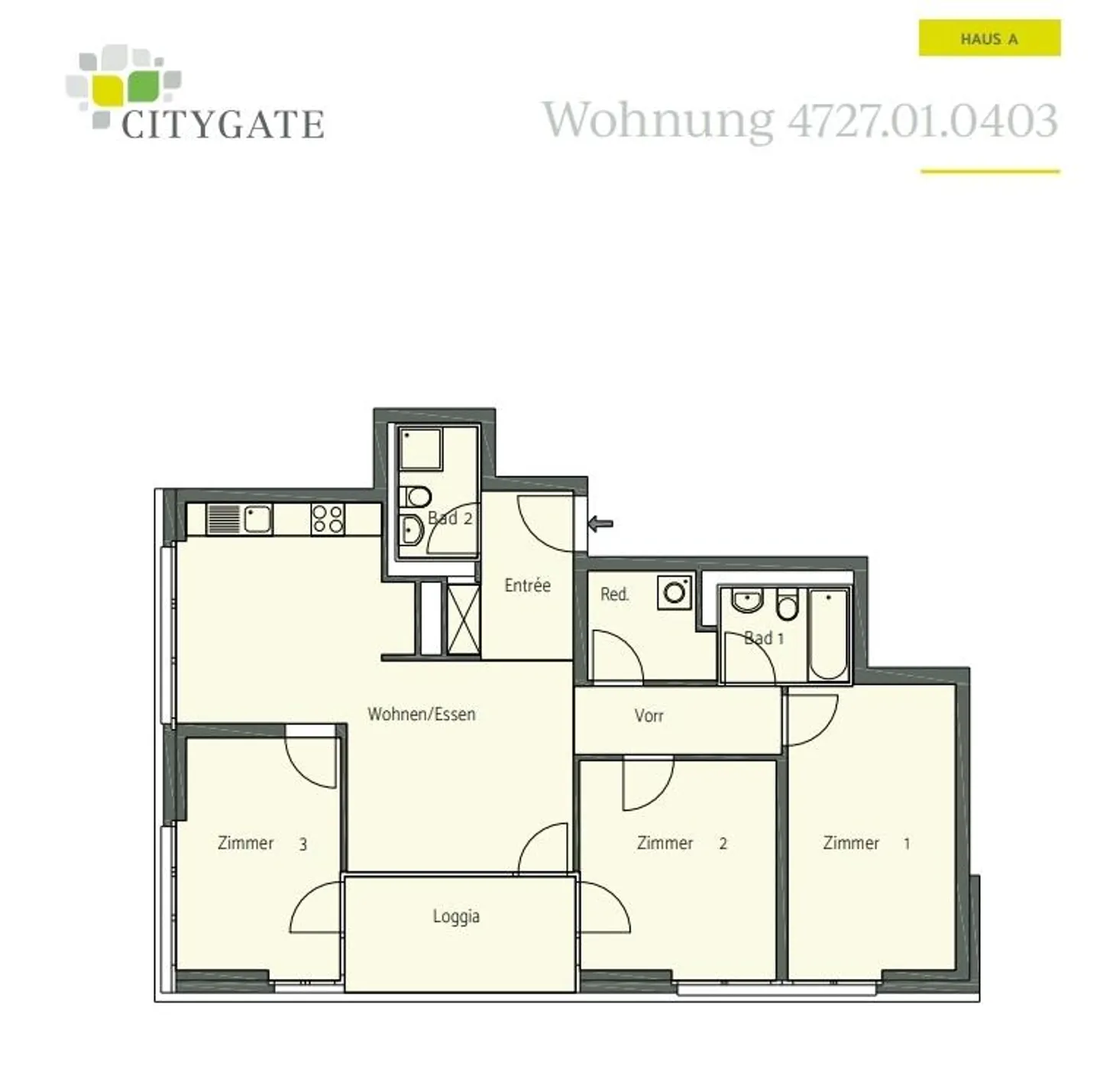 Appartement moderne de 4,5 pièces avec tour de lavage - Photo 8 sur 8