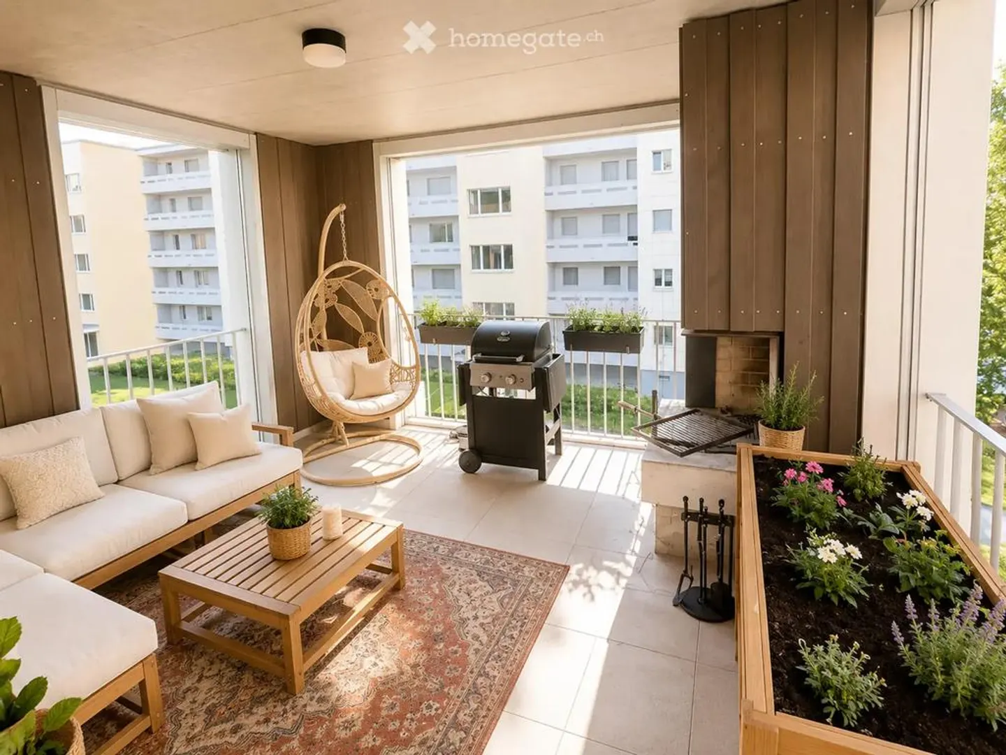 Vie moderne avec loggia spacieuse et cheminée à Zurich-Seebach - Photo 1 sur 6