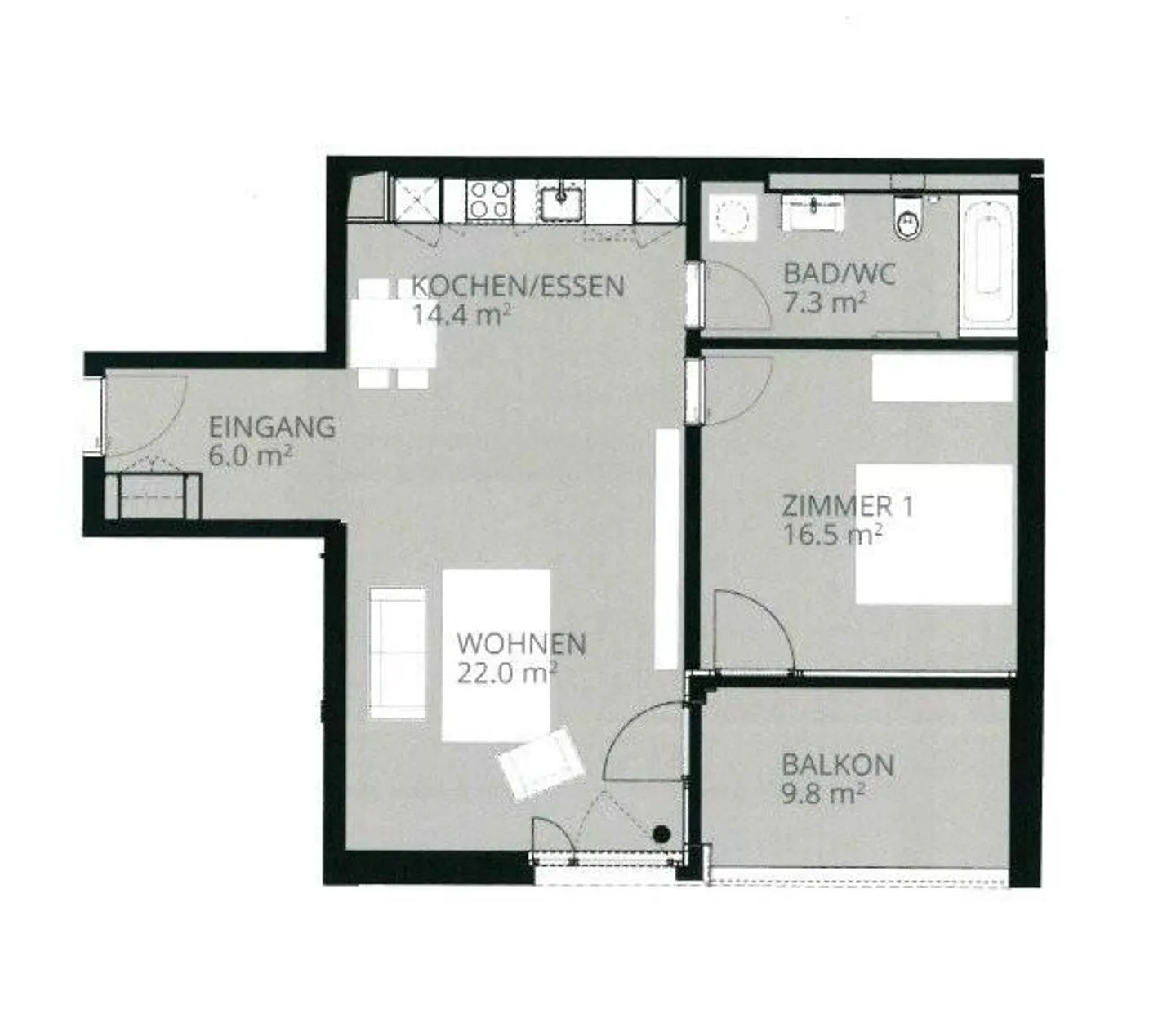 Charmant appartement 2.5 pièces - Photo 7 sur 8