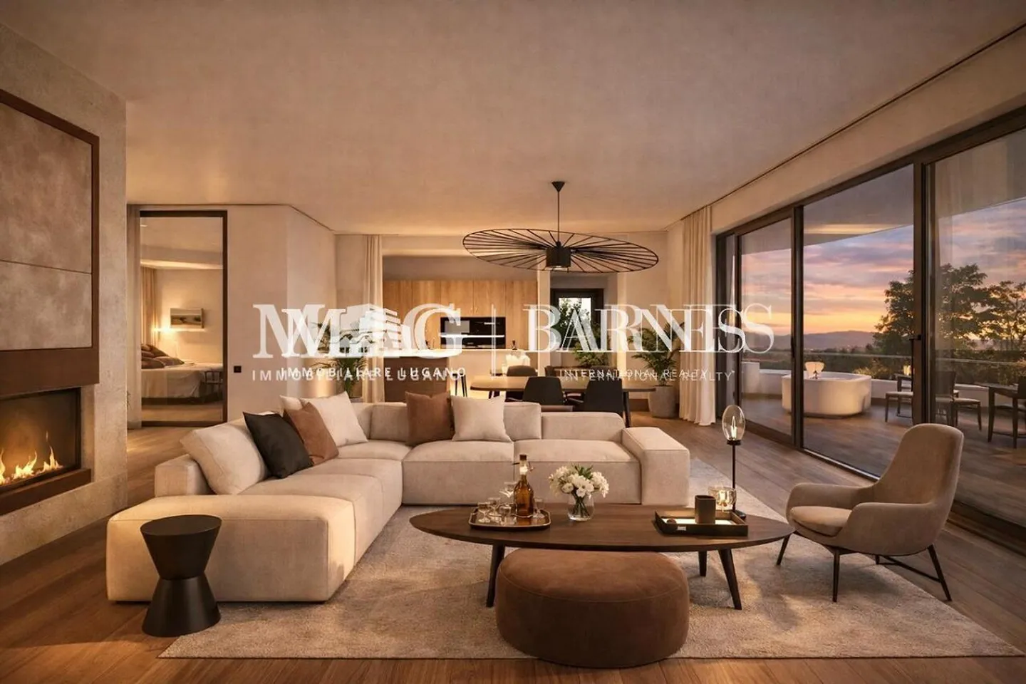 Collina d'Oro: Newly built penthouse with panoramic terrace - Photo 2 of 11