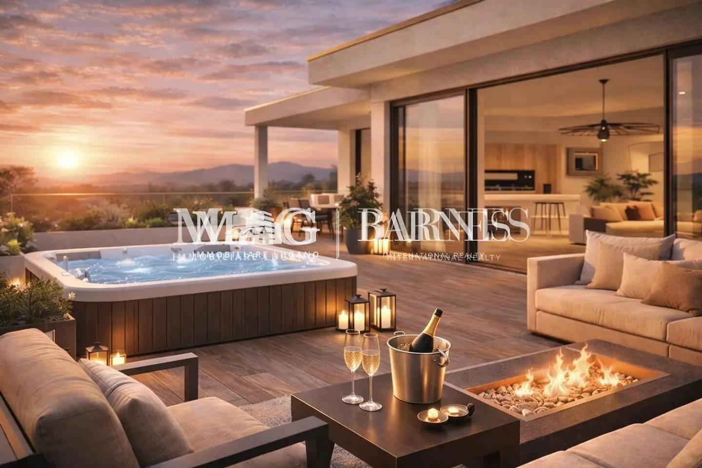 Collina d'Oro: Newly built penthouse with panoramic terrace - Photo 3 of 11