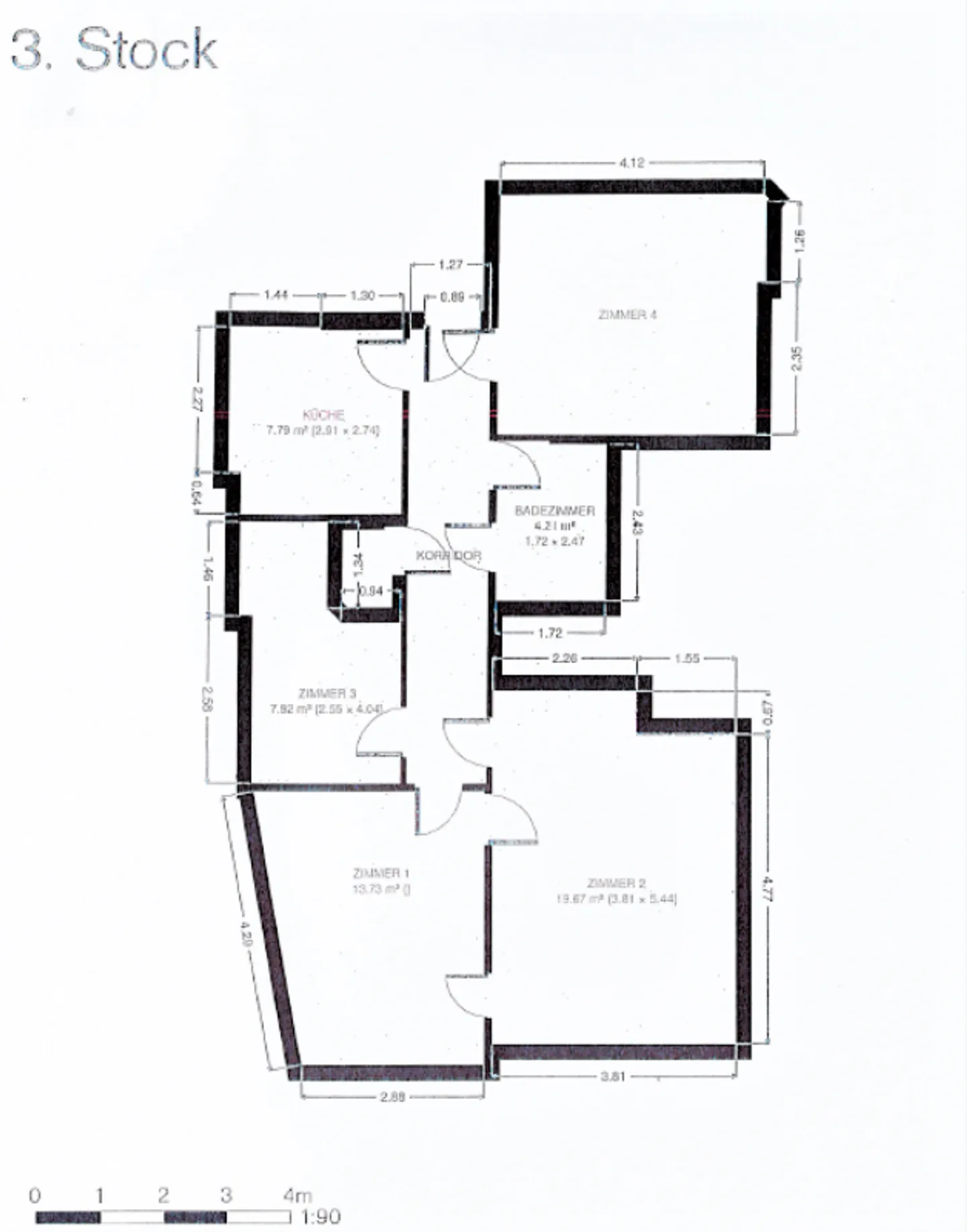In un edificio tradizionale in posizione centrale: locali al 1° + 2° piano, ca. 220m2 (4 appartamenti al 3° piano su richiesta) - Foto 4 di 4