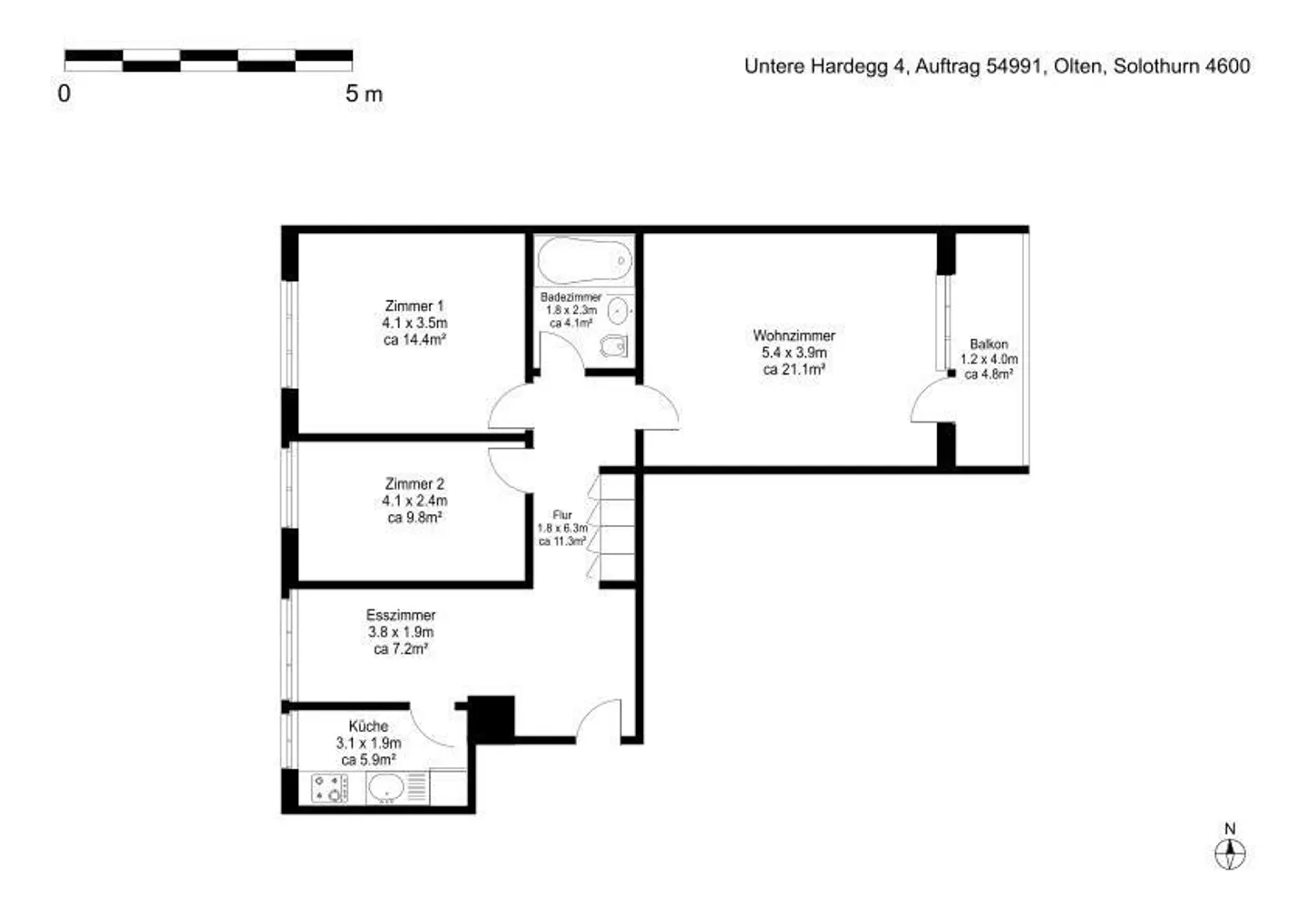 Zentrale und ruhige Wohnung - Foto 9 von 9