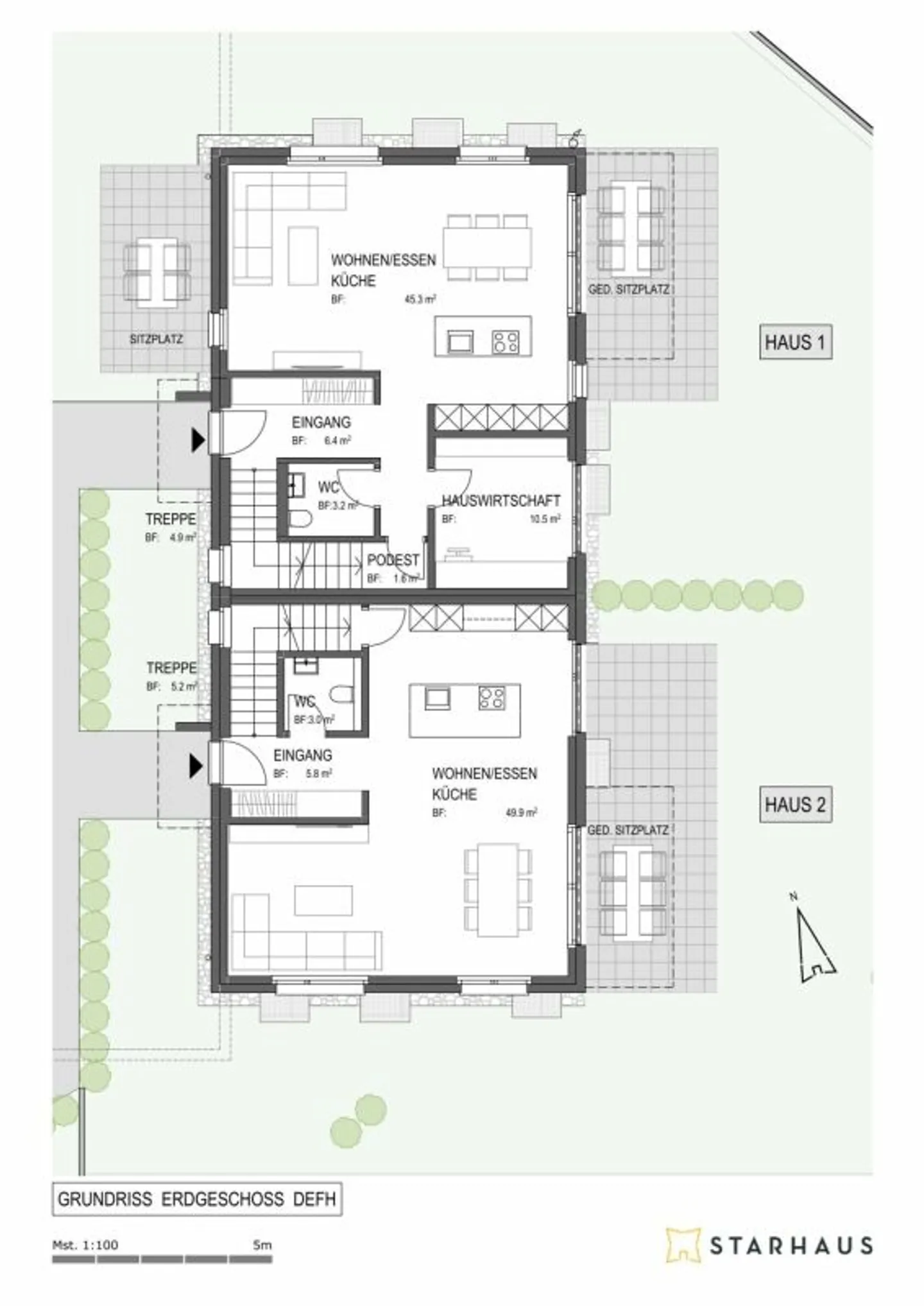 4 1/2-Zimmer Doppeleinfamilienhaus in ländlicher Umgebung - Foto 7 von 8