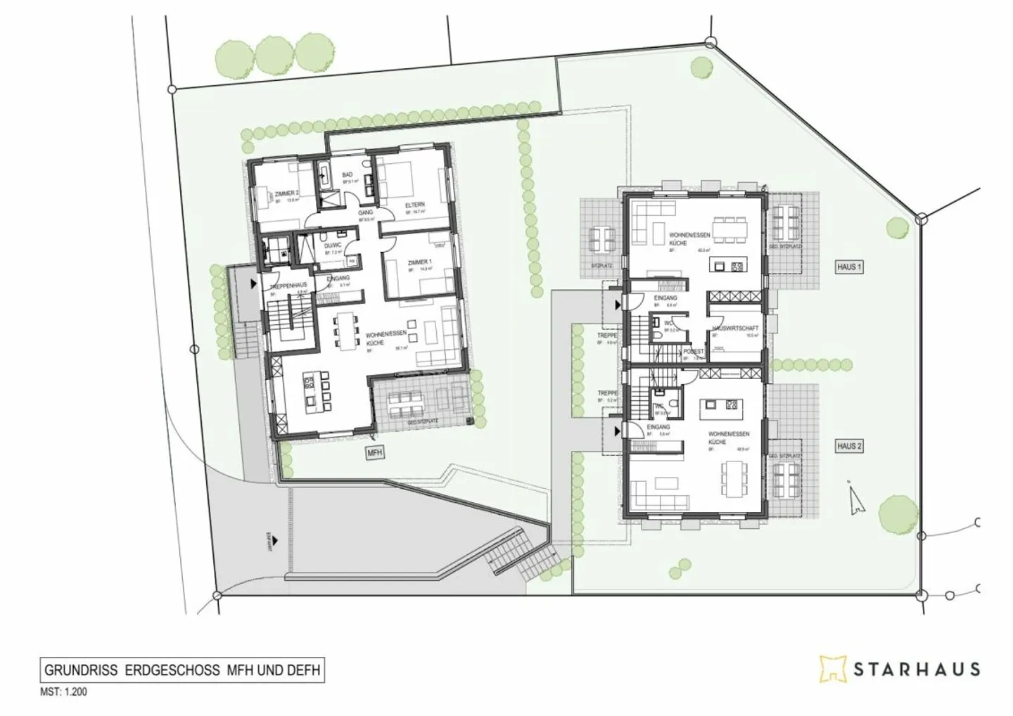 4 1/2-Zimmer Doppeleinfamilienhaus in ländlicher Umgebung - Foto 5 von 8
