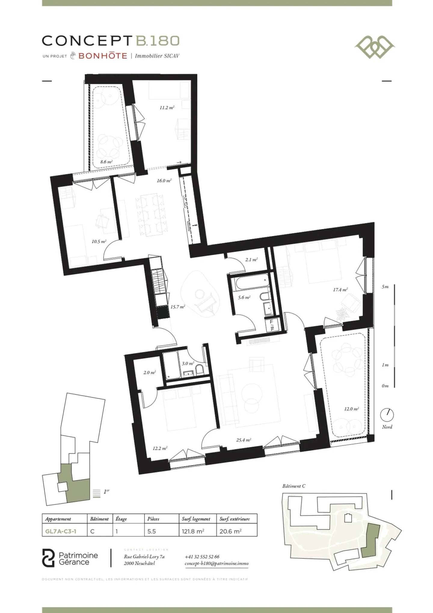 Appartement moderne 5.5 pièces - Photo 7 sur 7