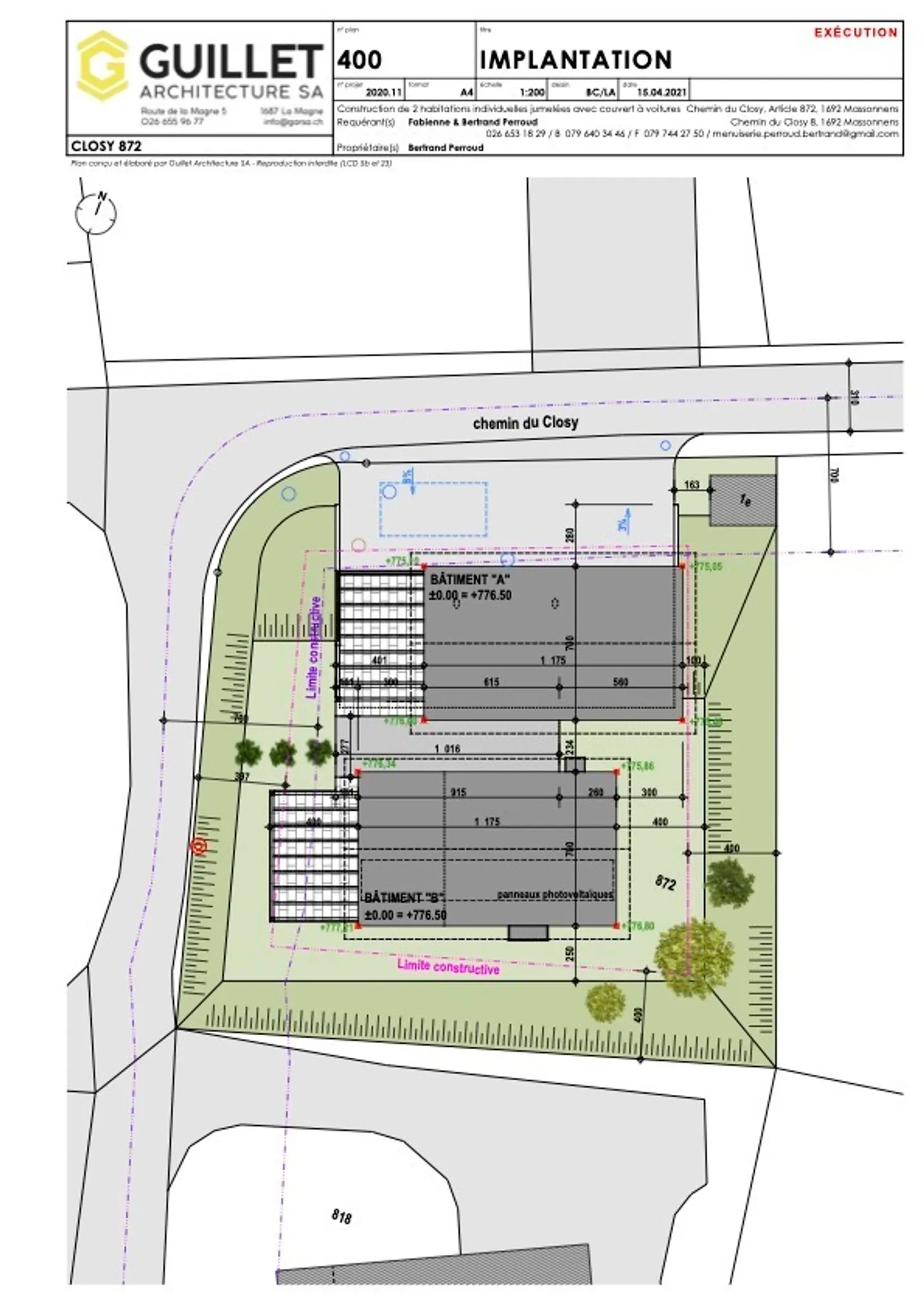 Villa moderne dans un quartier calme à Massonnens - Photo 2 sur 5