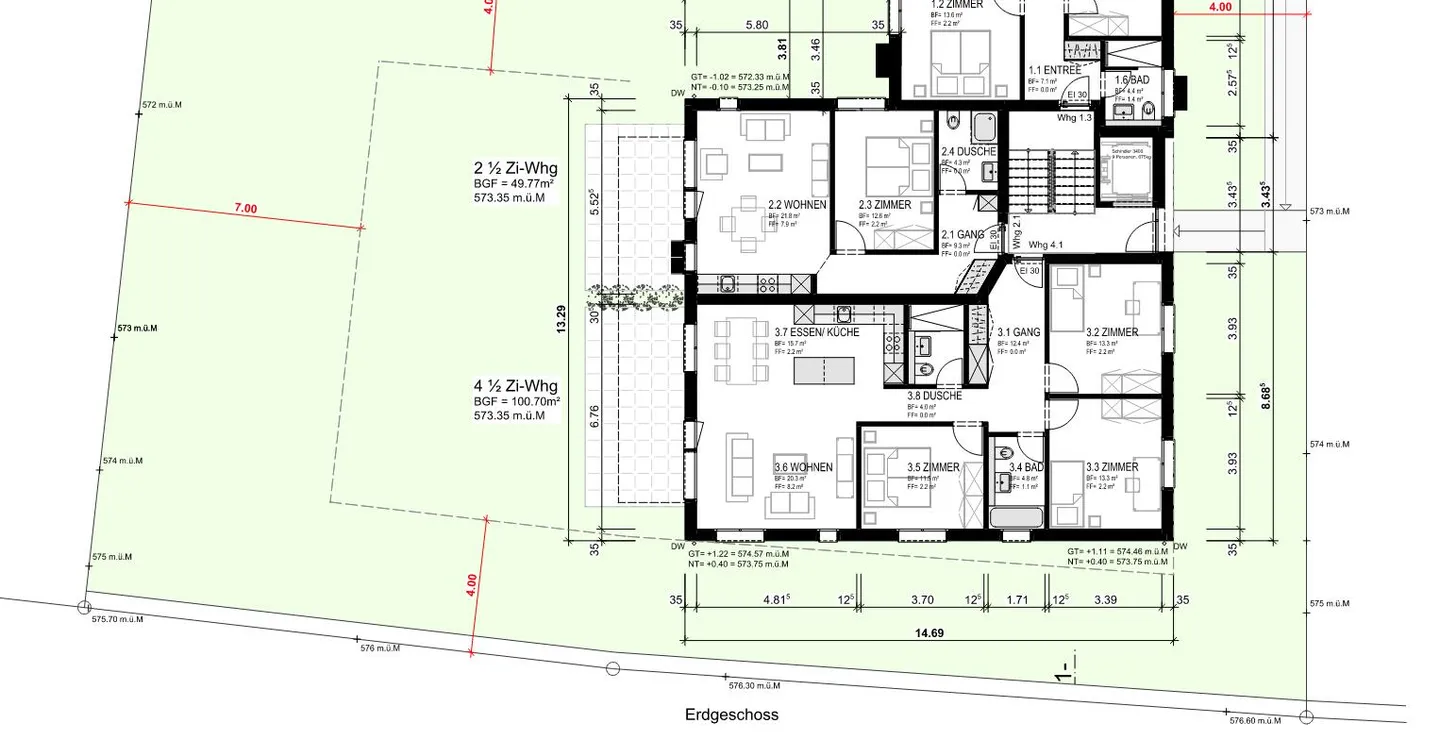 Appartamento moderno di 4,5 stanze con patio - Foto 15 di 16
