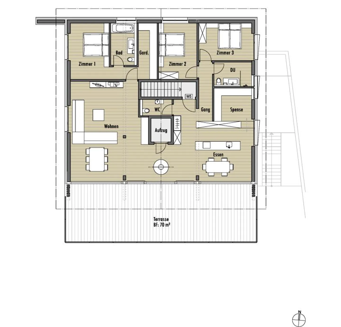 Allegria - Appartement en Attique de Rêve avec Grande Terrasse et Vue sur les Montagnes - Photo 3 sur 7