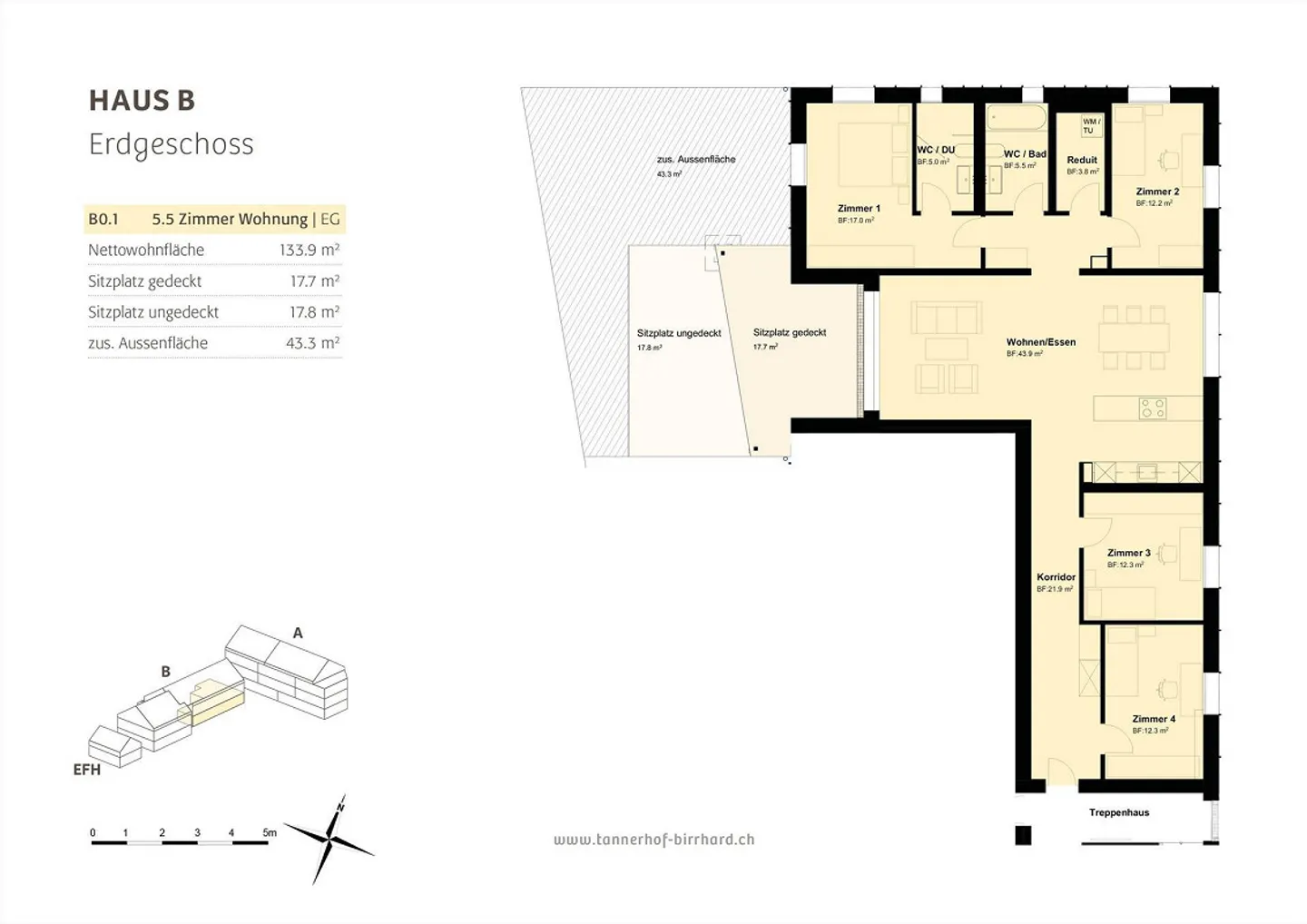 Charmante 5.5 Zimmer Wohnung - Foto 12 von 13