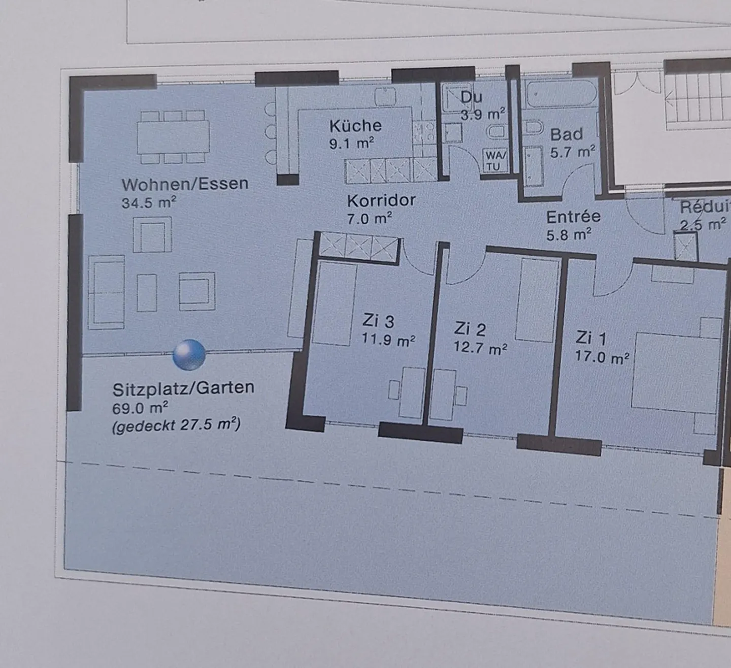 Appartamento di 4.5 locali, piano terra destro con giardino - Foto 10 di 10
