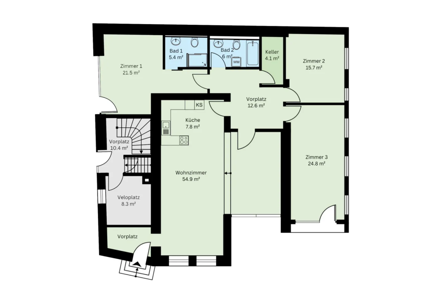 Vielseitige Erdgeschosswohnung - Foto 4 von 4
