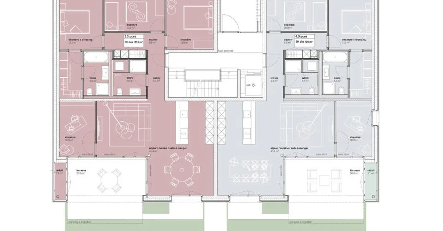 Appartement de 5,5 pièces avec terrasse et jardin privatif - Photo 3 sur 5